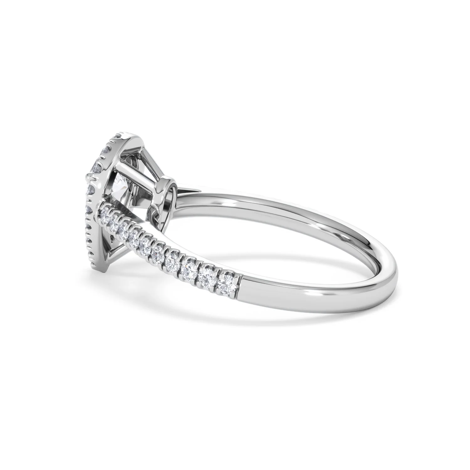 Diana GIA Diamond Pear Halo Engagement Ring Platinum 1.35ct G/SI2 - Image 65