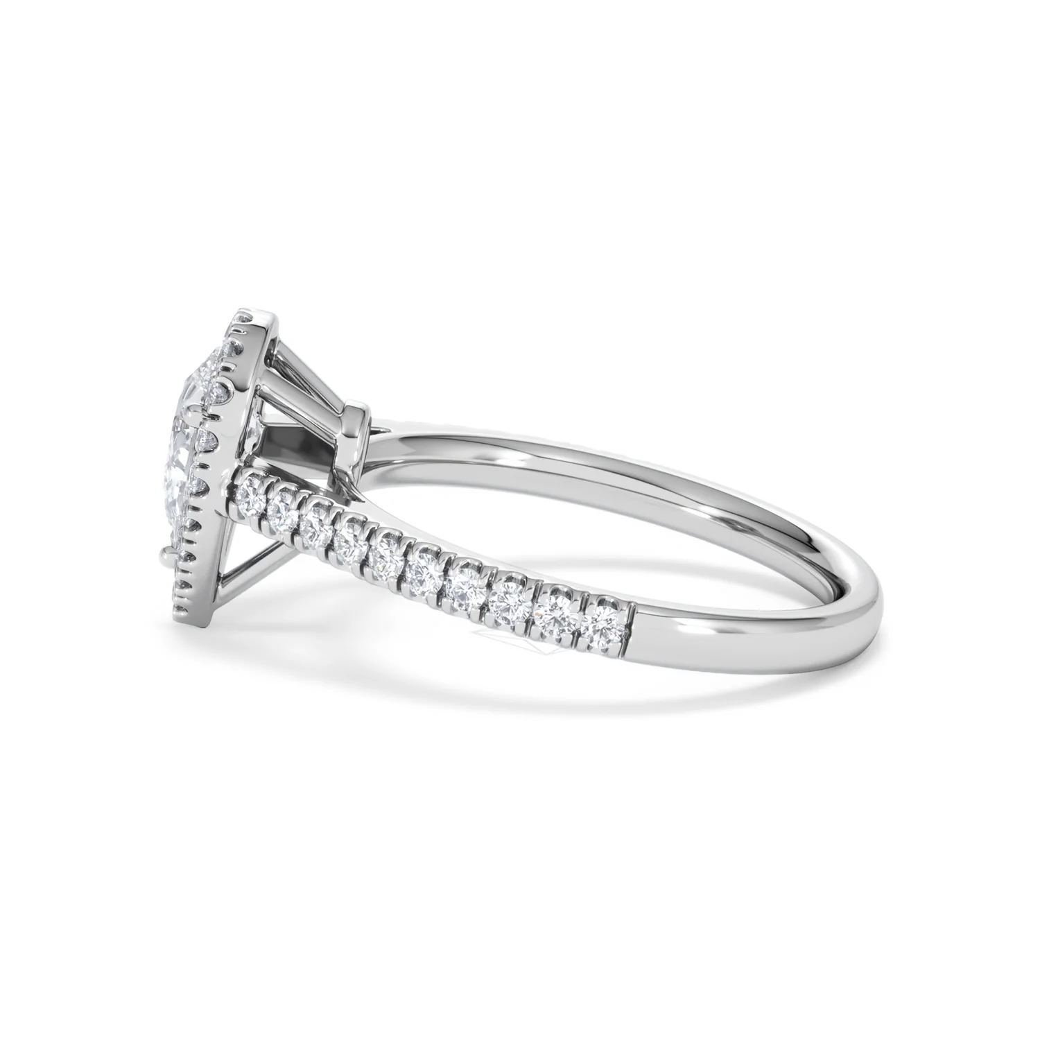 Diana GIA Diamond Pear Halo Engagement Ring Platinum 1.35ct G/SI2 - Image 69