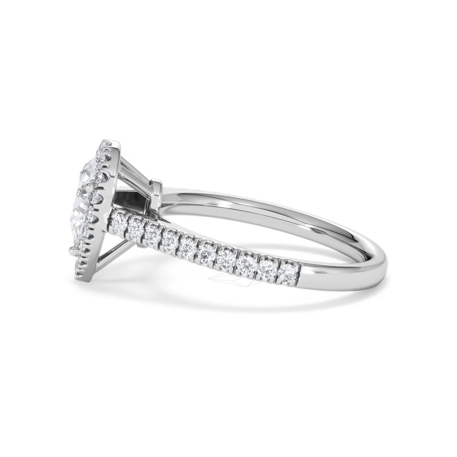 Diana GIA Diamond Pear Halo Engagement Ring Platinum 1.35ct G/SI2 - Image 71