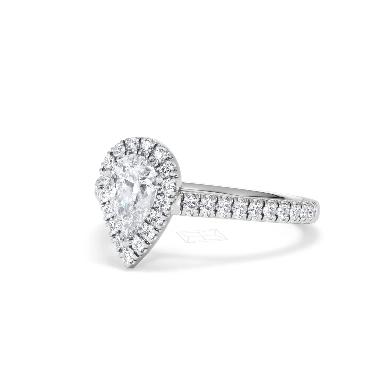 Diana GIA Diamond Pear Halo Engagement Ring Platinum 1.35ct G/SI2 - Image 83