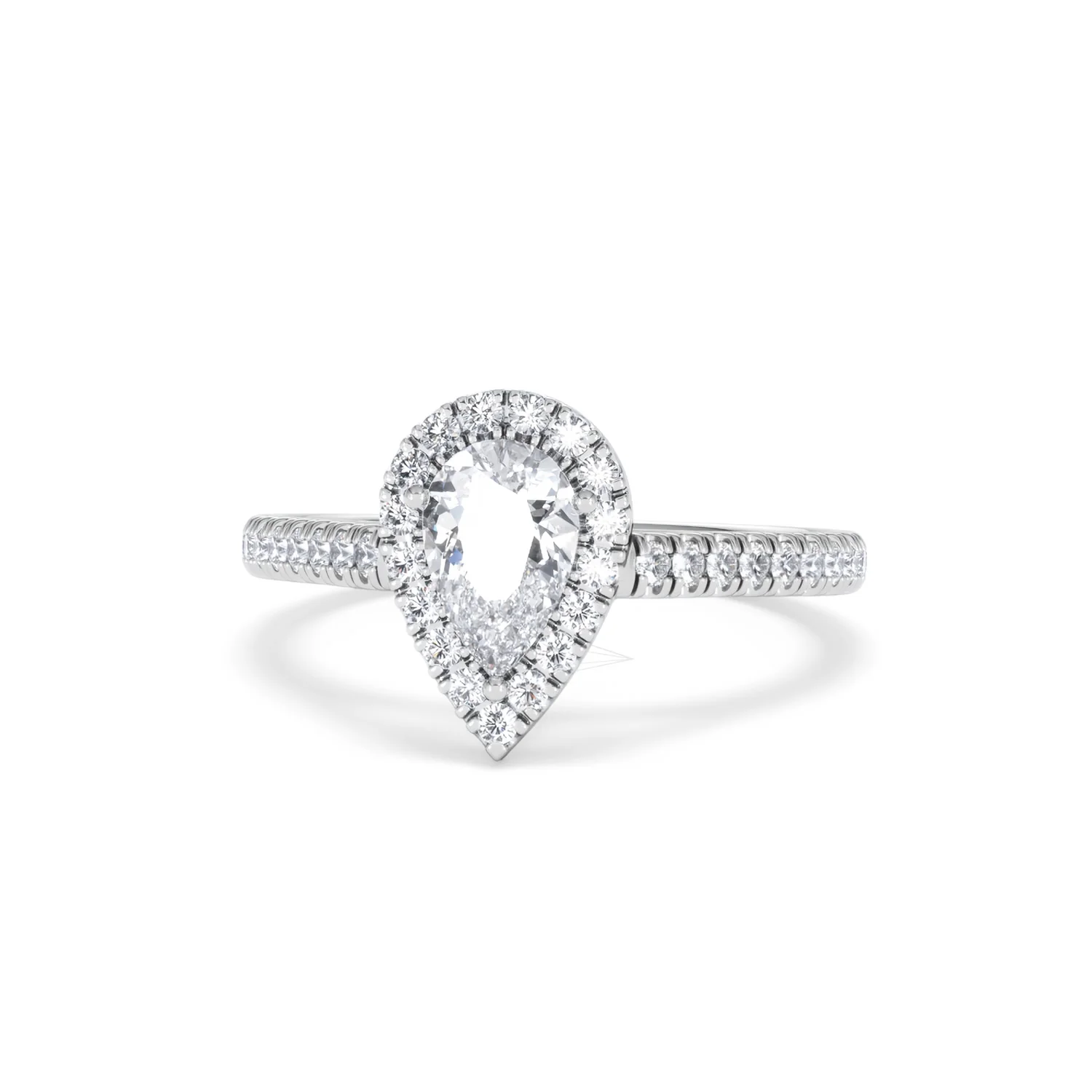 Diana GIA Diamond Pear Halo Engagement Ring Platinum 1.35ct G/SI2 - Image 88