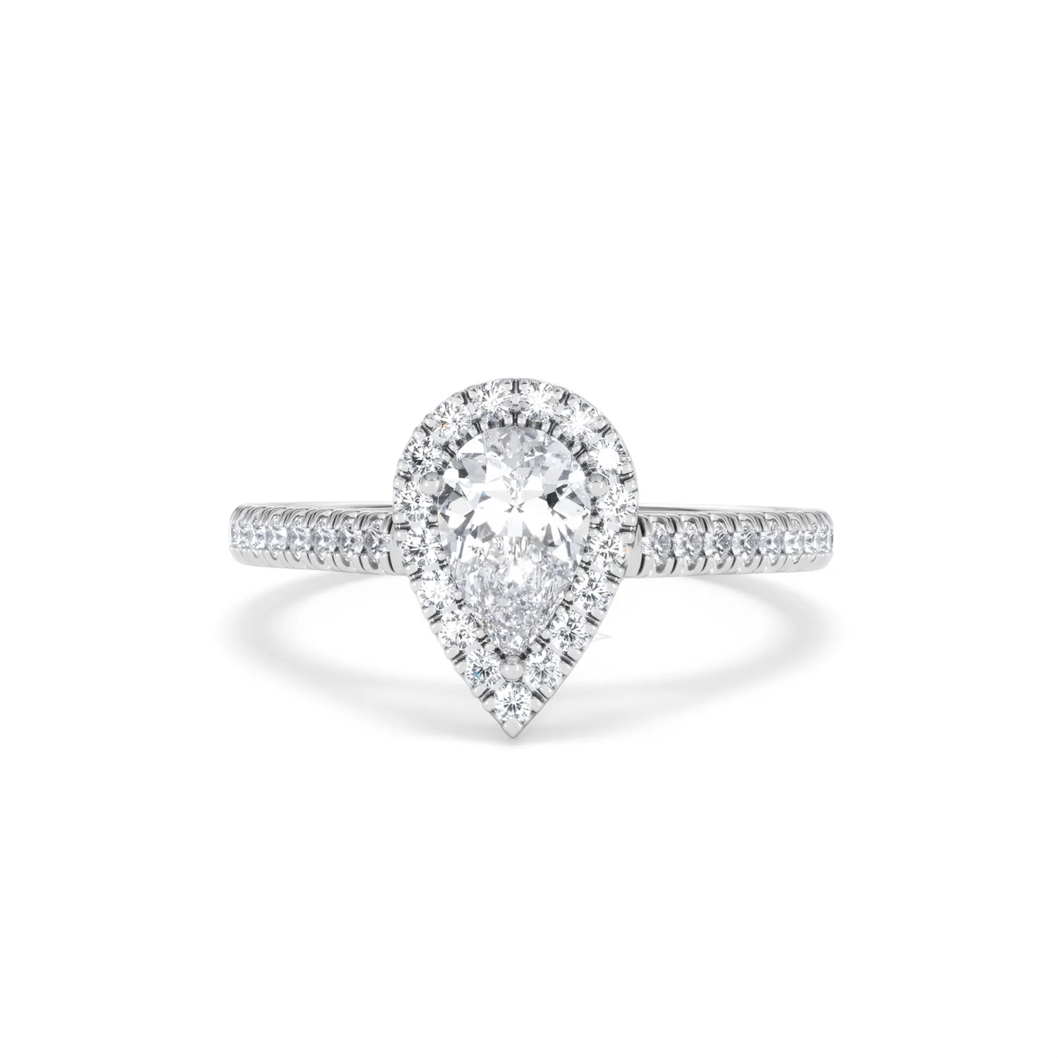Diana GIA Diamond Pear Halo Engagement Ring Platinum 1.35ct G/SI2 - Image 89