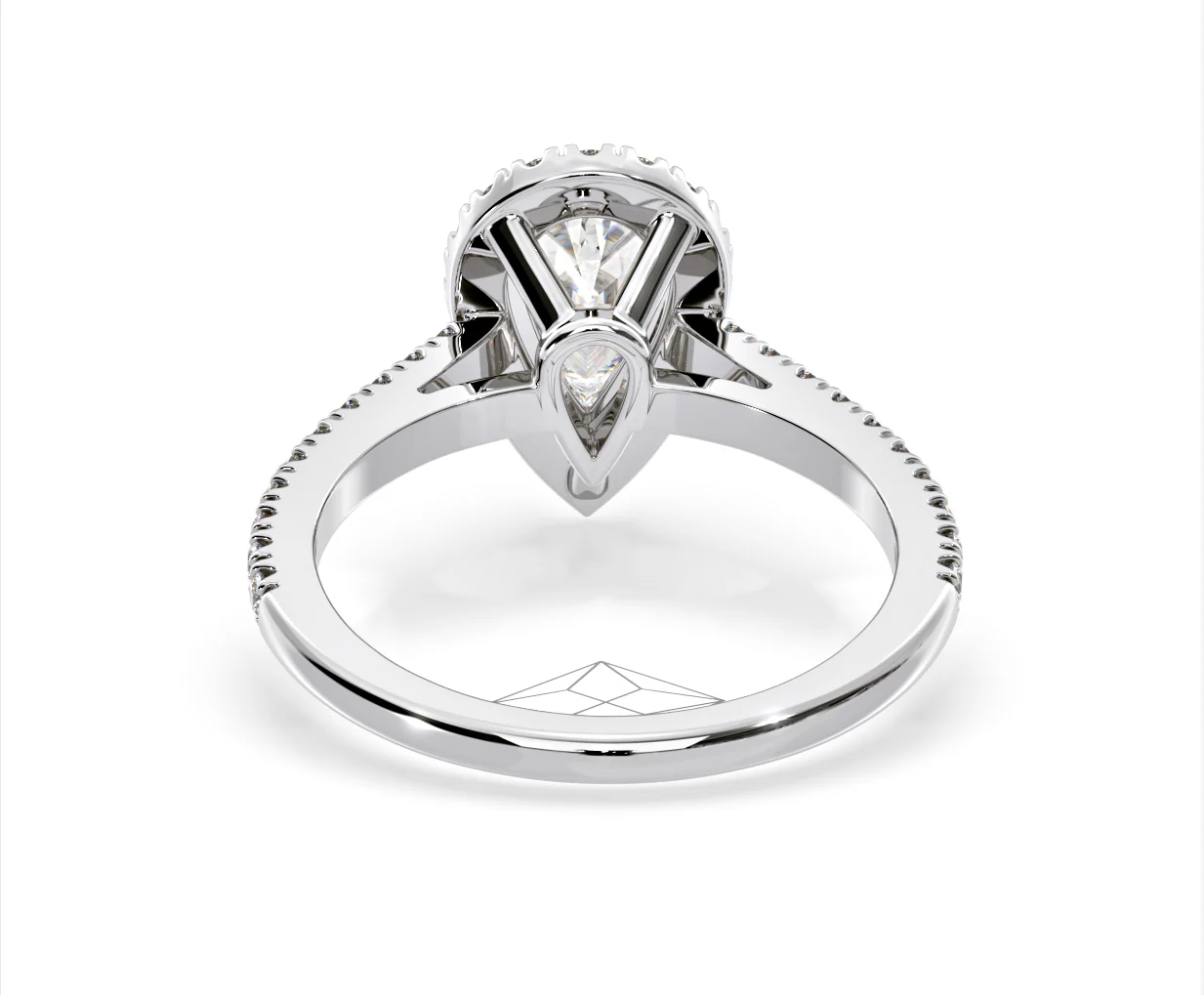 Diana GIA Diamond Pear Halo Engagement Ring Platinum 1.60ct G/SI1 - Image 46