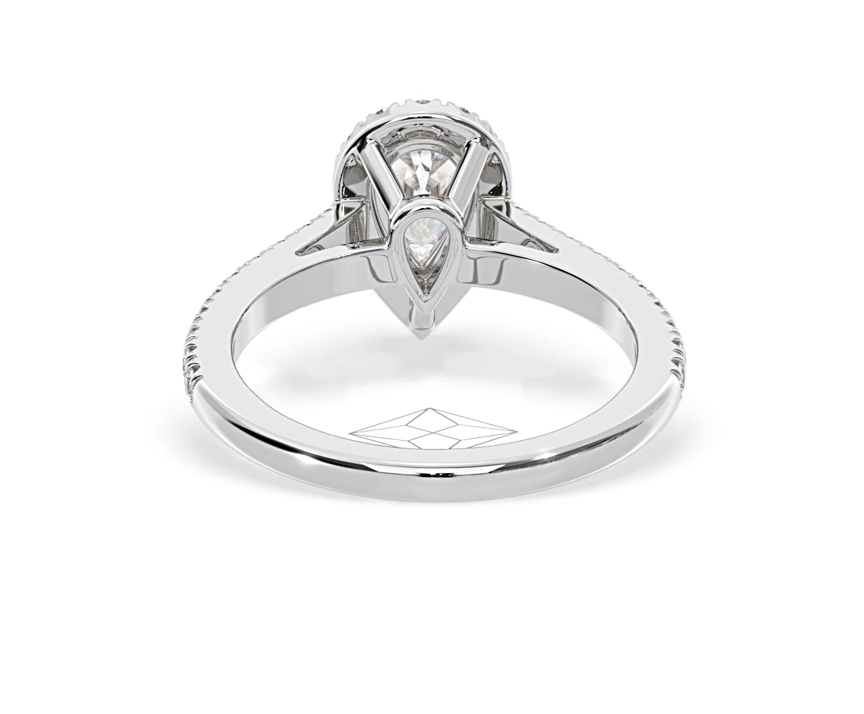Diana Diamond Pear Halo Engagement Ring Platinum 1ct G/VS2 - Image 129