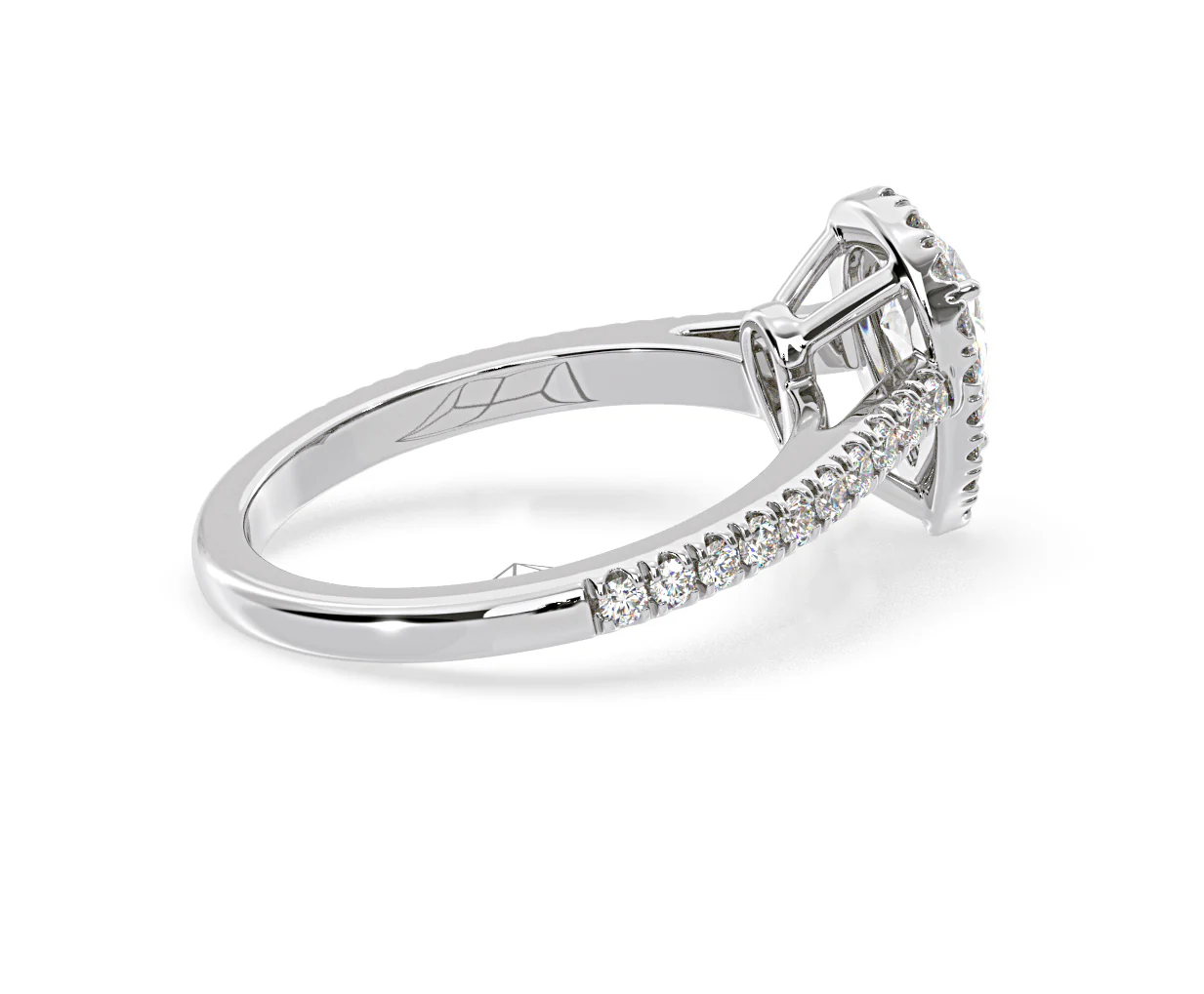 Diana Diamond Pear Halo Engagement Ring Platinum 1ct G/VS2 - Image 144
