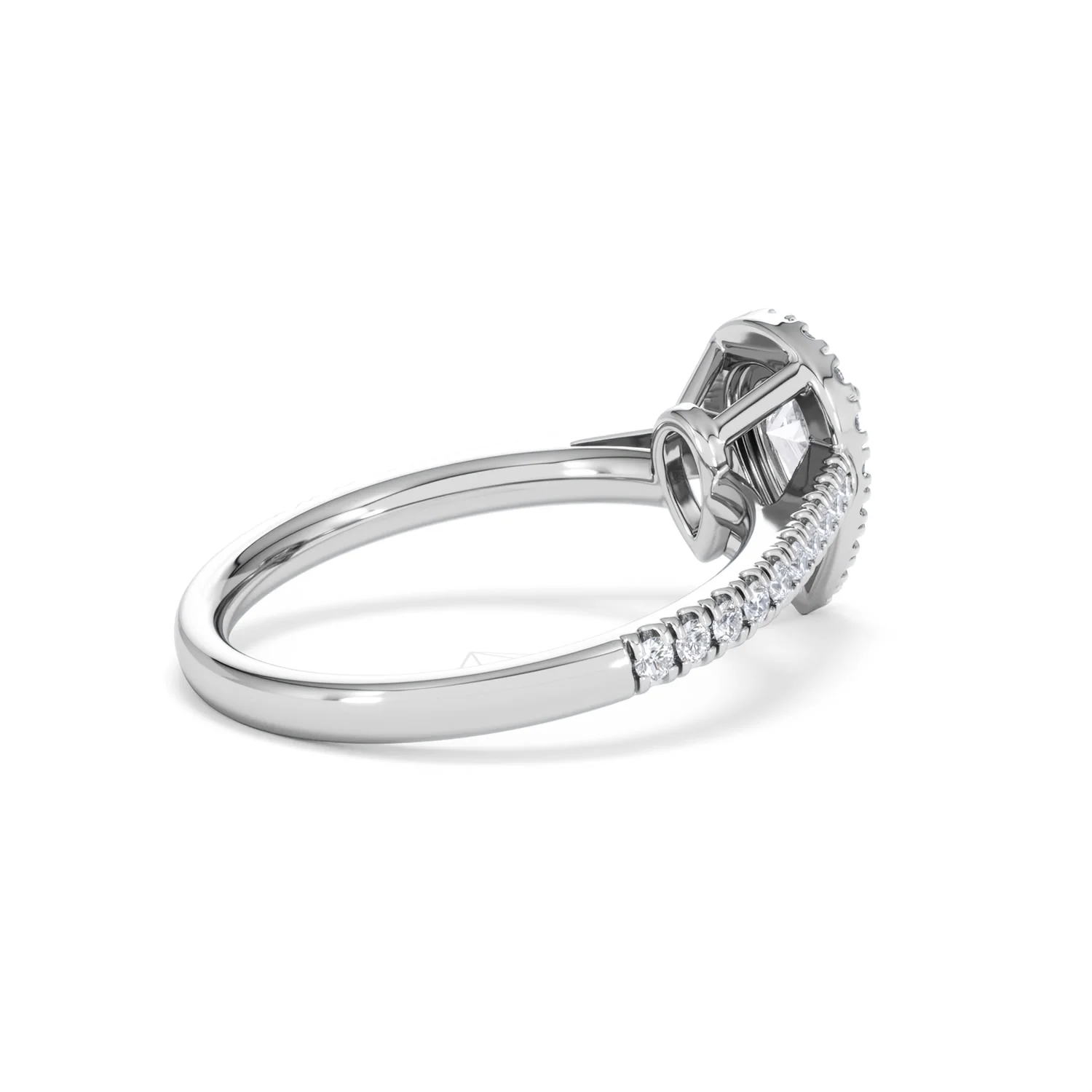 Diana Diamond Pear Halo Engagement Ring Platinum 1ct G/VS2 - Image 38