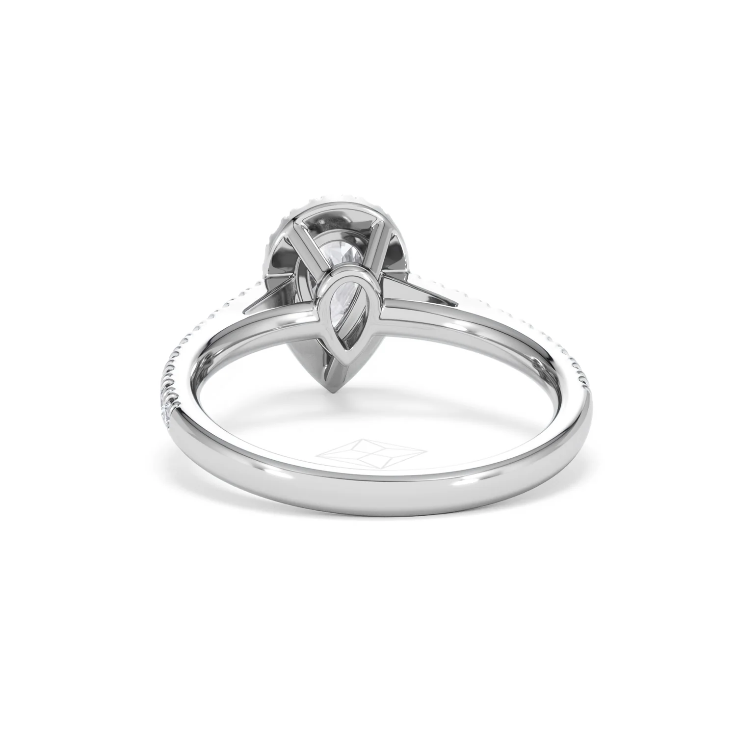 Diana Diamond Pear Halo Engagement Ring Platinum 1ct G/VS2 - Image 52