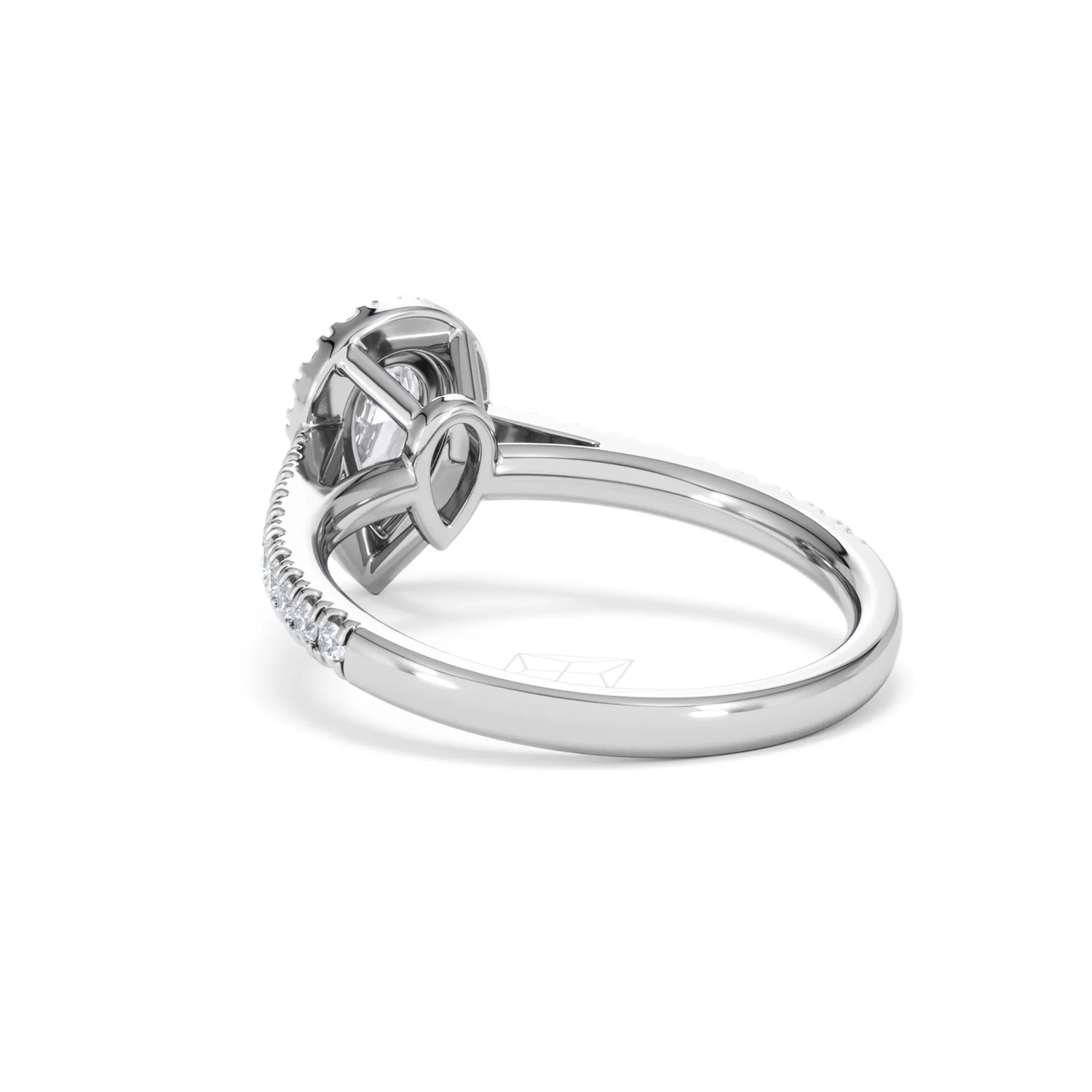 Diana Diamond Pear Halo Engagement Ring Platinum 1ct G/VS2 - Image 57
