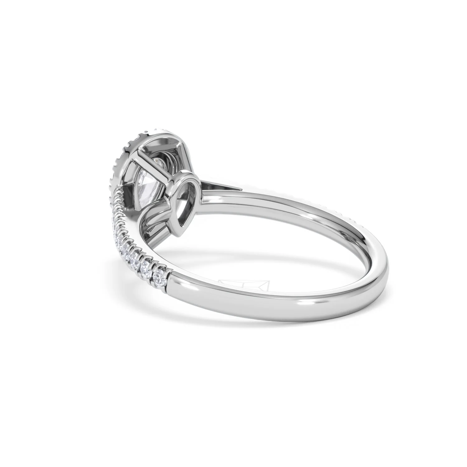 Diana Diamond Pear Halo Engagement Ring Platinum 1ct G/VS2 - Image 59