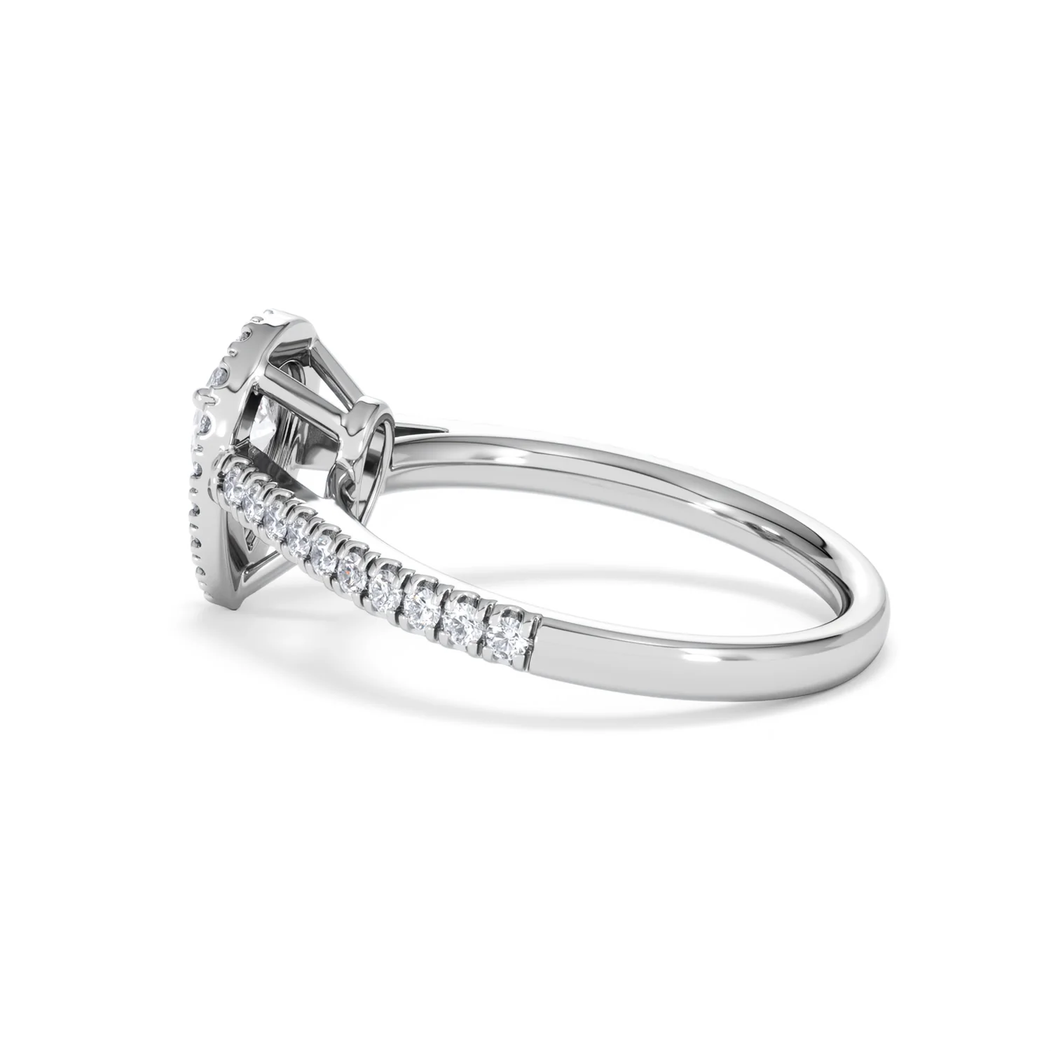 Diana Diamond Pear Halo Engagement Ring Platinum 1ct G/VS2 - Image 65