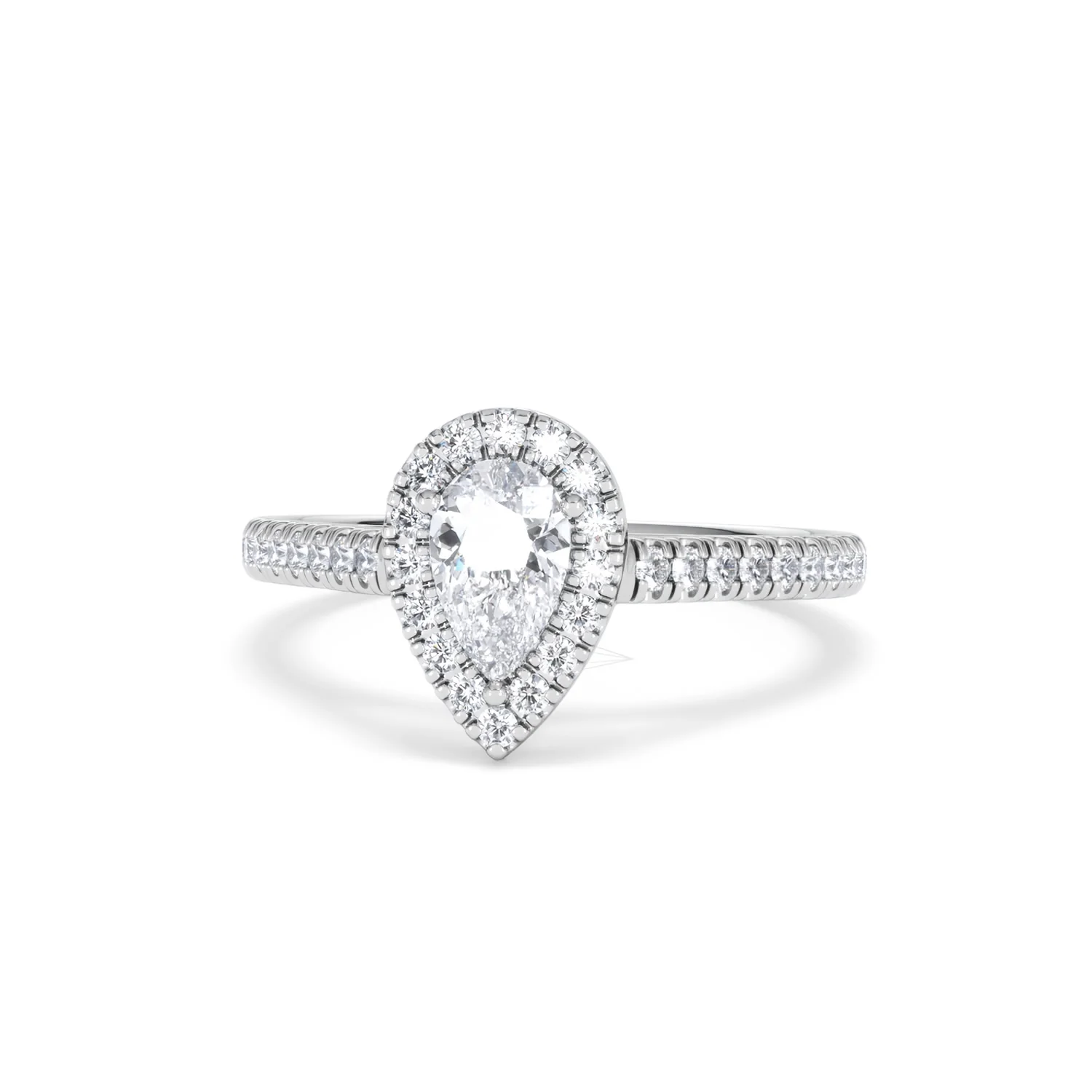 Diana Diamond Pear Halo Engagement Ring Platinum 1ct G/VS2 - Image 88