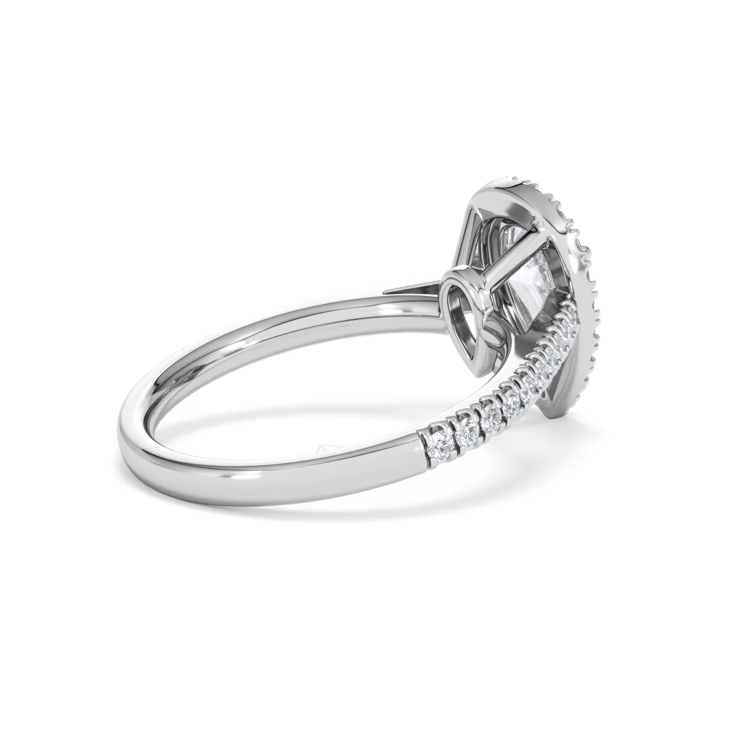 Diana Lab Diamond Pear Halo Engagement Ring 18KW Gold 1.60ct F/VS1 - Image 39