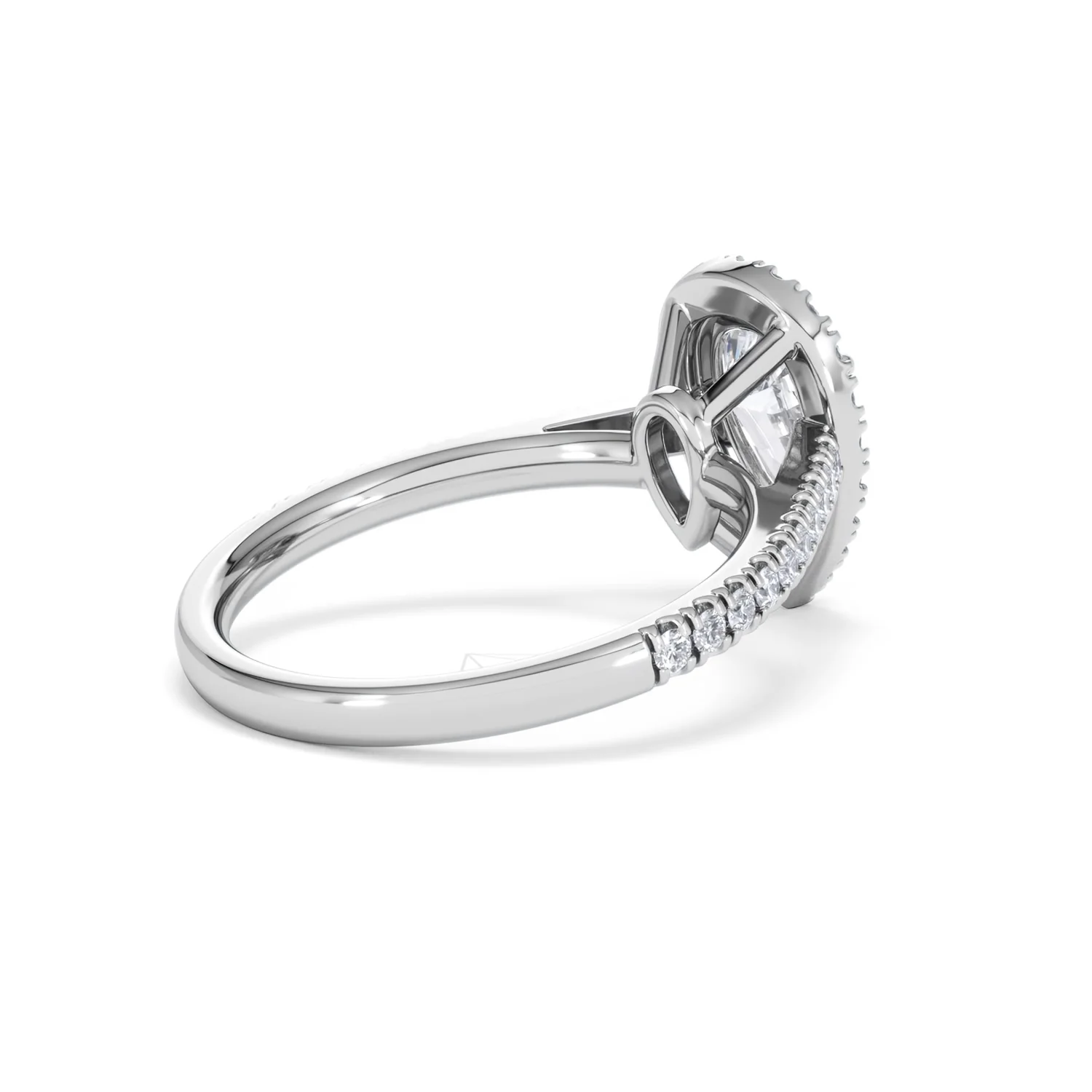 Diana Lab Diamond Pear Halo Engagement Ring 18KW Gold 1.60ct F/VS1 - Image 40