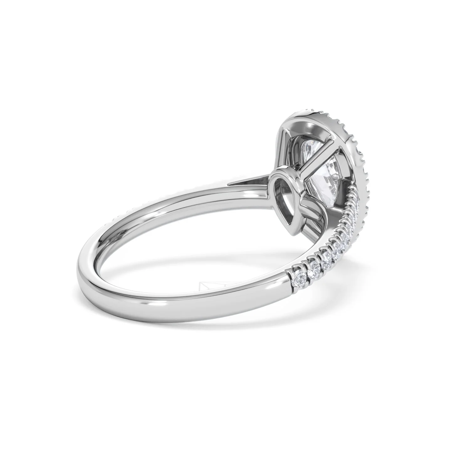 Diana Lab Diamond Pear Halo Engagement Ring 18KW Gold 1.60ct F/VS1 - Image 41