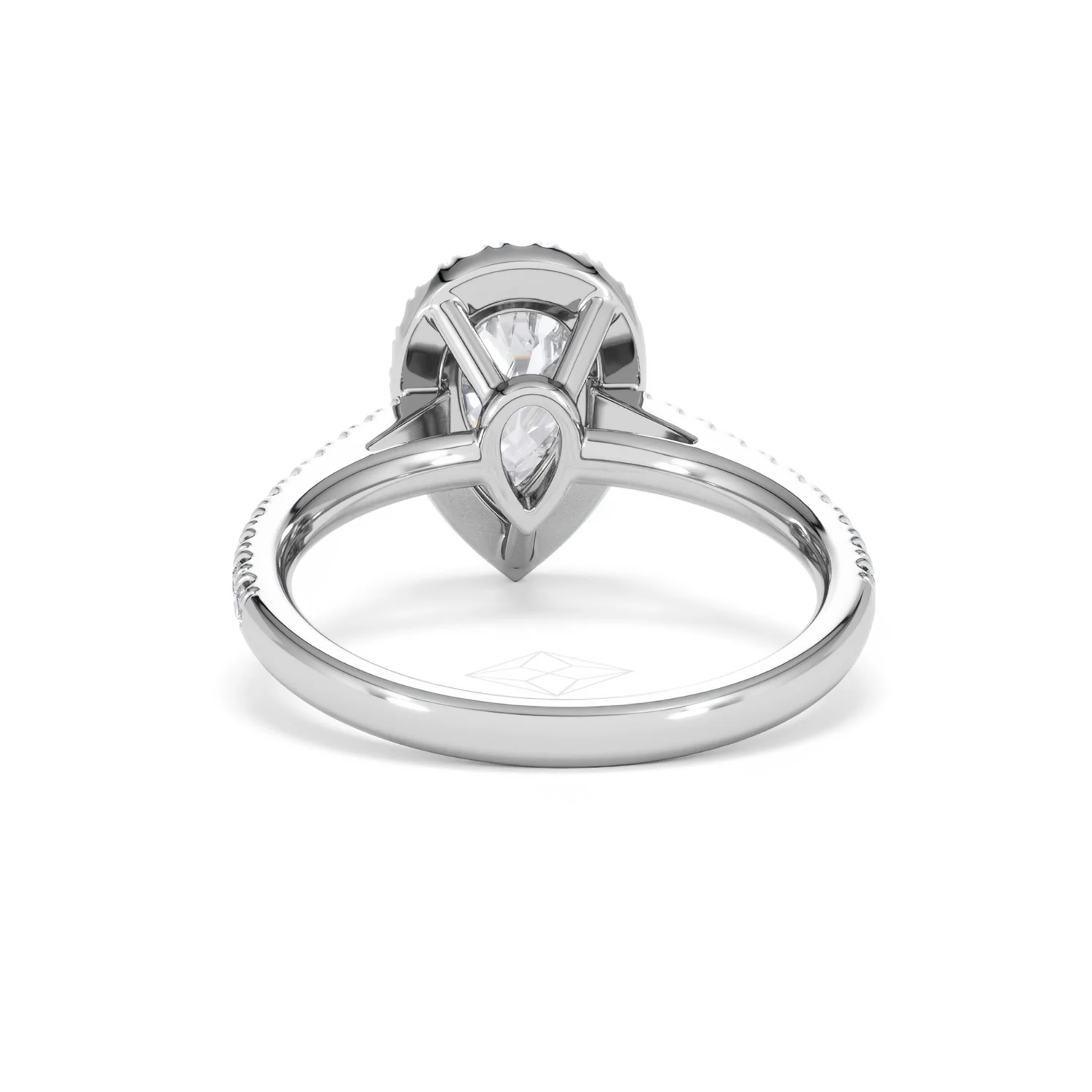 Diana Lab Diamond Pear Halo Engagement Ring 18KW Gold 1.60ct F/VS1 - Image 52