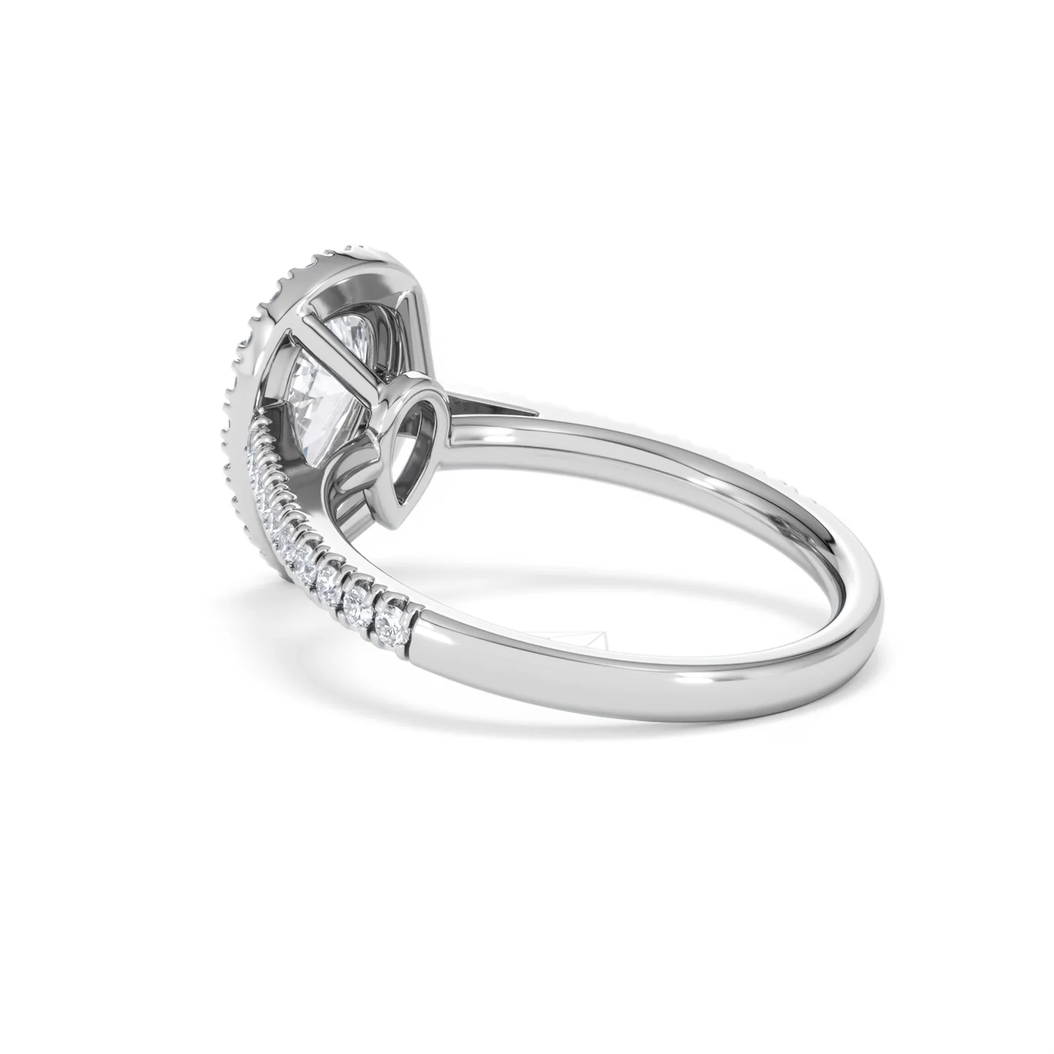 Diana Lab Diamond Pear Halo Engagement Ring 18KW Gold 1.60ct F/VS1 - Image 61