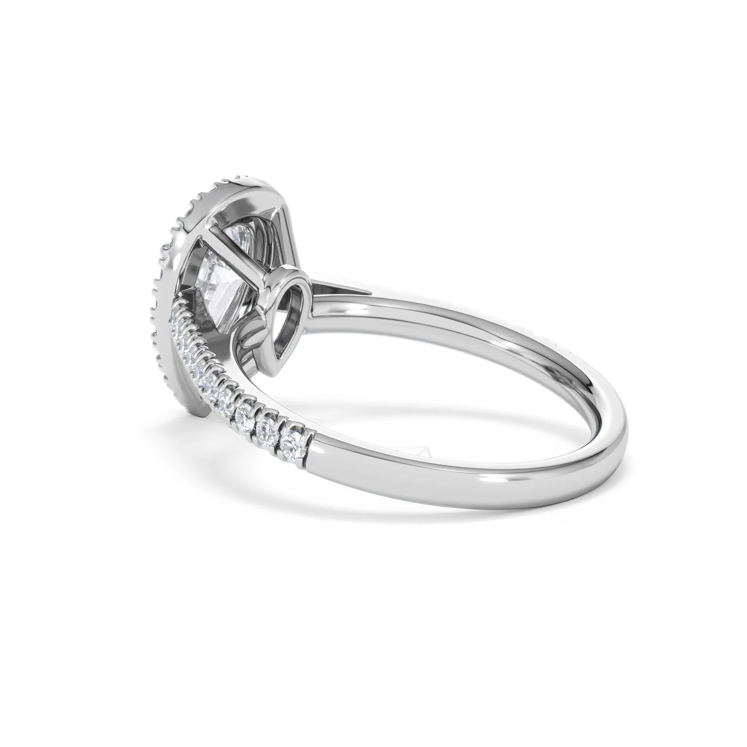 Diana Lab Diamond Pear Halo Engagement Ring 18KW Gold 1.60ct F/VS1 - Image 62