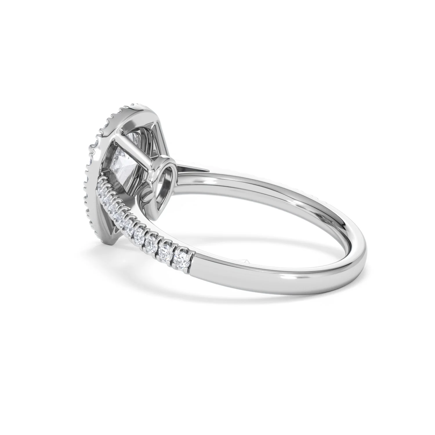 Diana Lab Diamond Pear Halo Engagement Ring 18KW Gold 1.60ct F/VS1 - Image 63