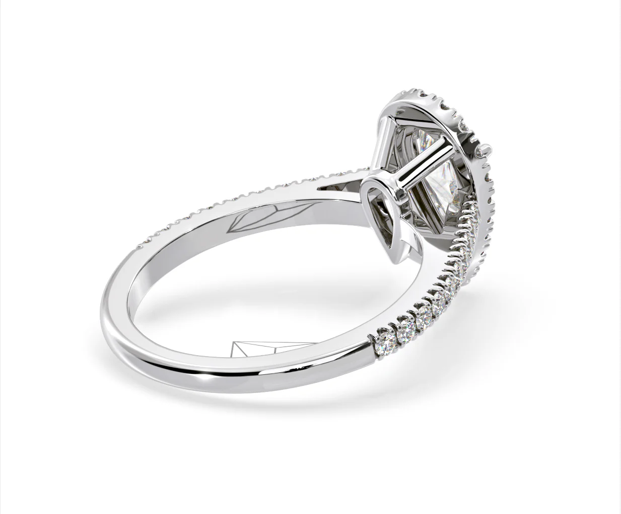 Diana Lab Diamond Pear Halo Engagement Ring 18KW Gold 2.10ct F/VS1 - Image 137
