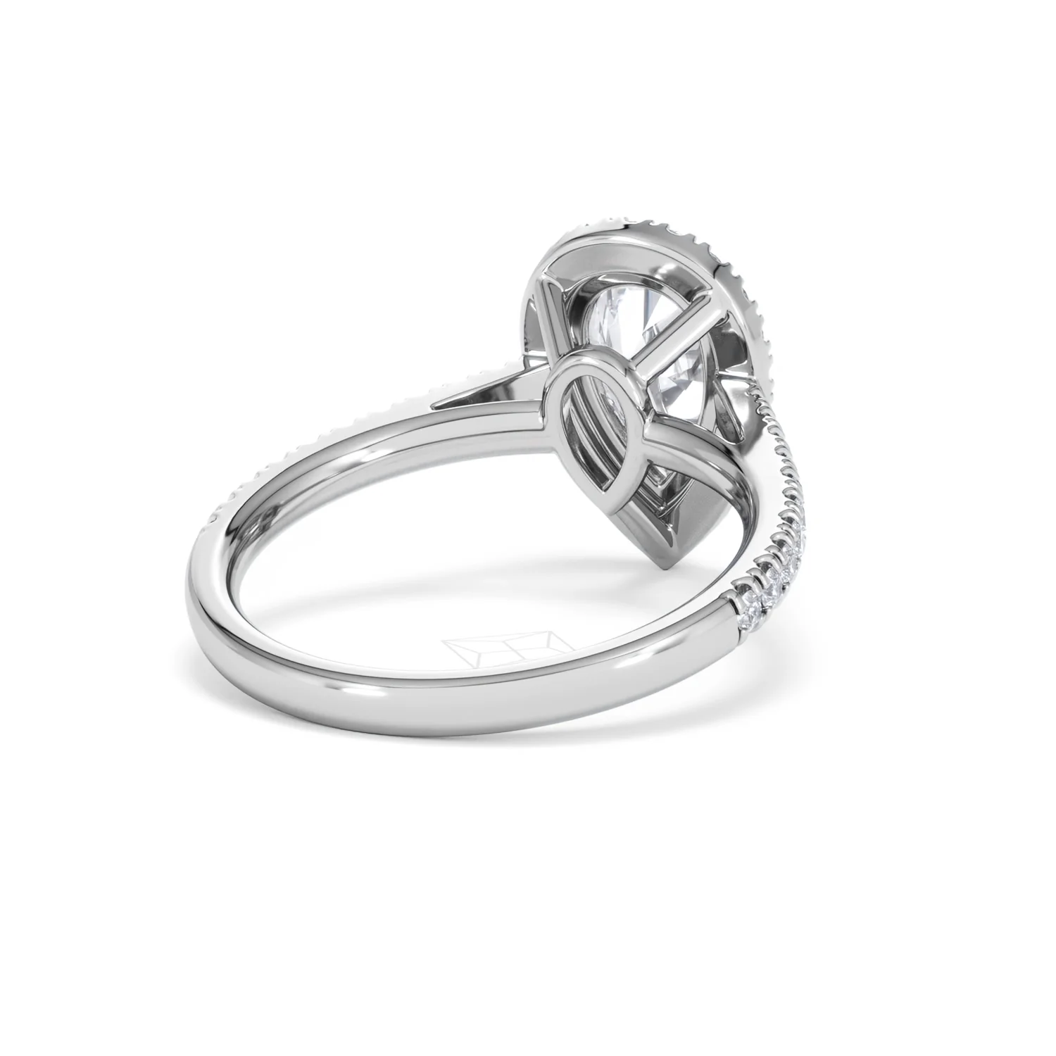 Diana Lab Diamond Pear Halo Engagement Ring 18KW Gold 2.10ct F/VS1 - Image 45