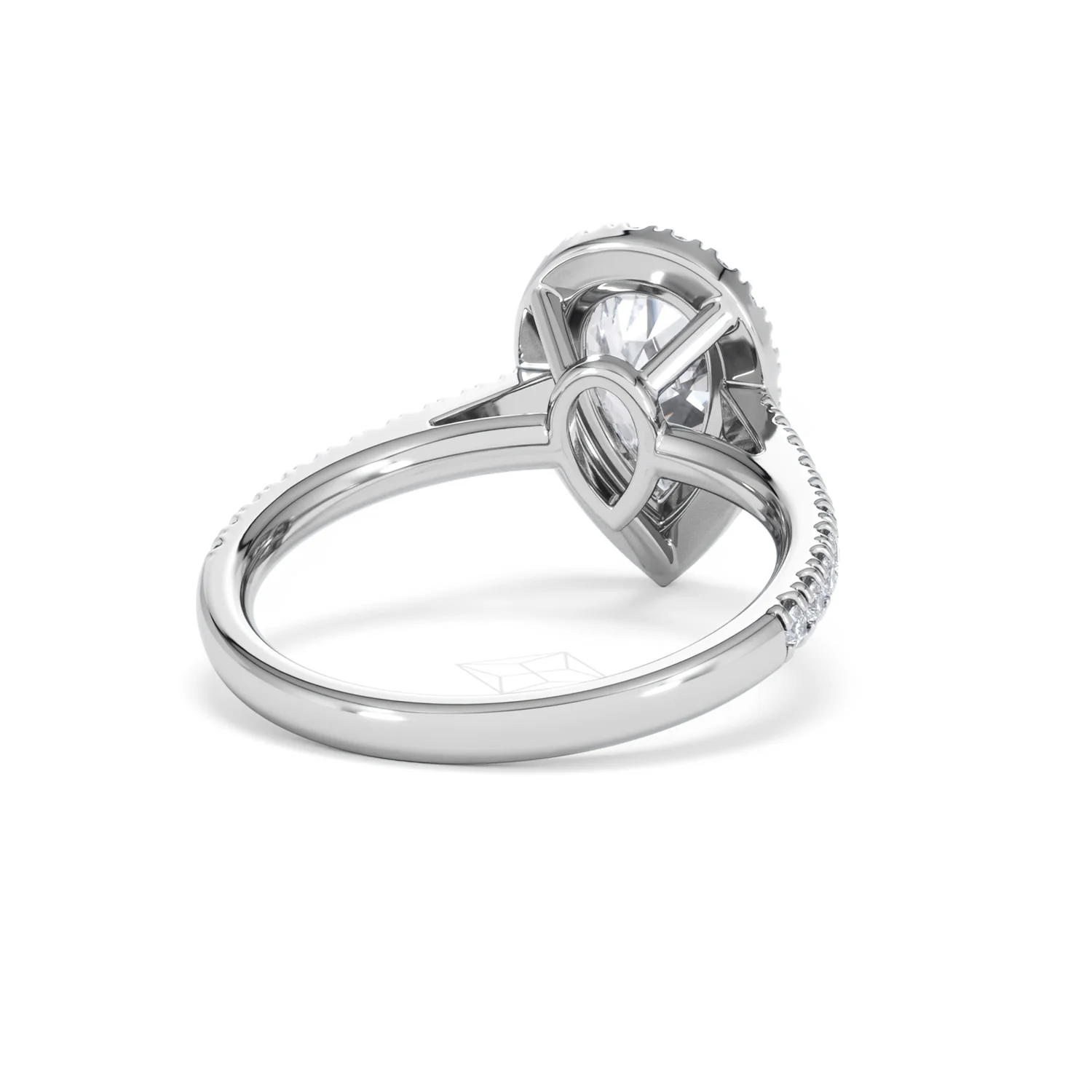 Diana Lab Diamond Pear Halo Engagement Ring 18KW Gold 2.10ct F/VS1 - Image 46