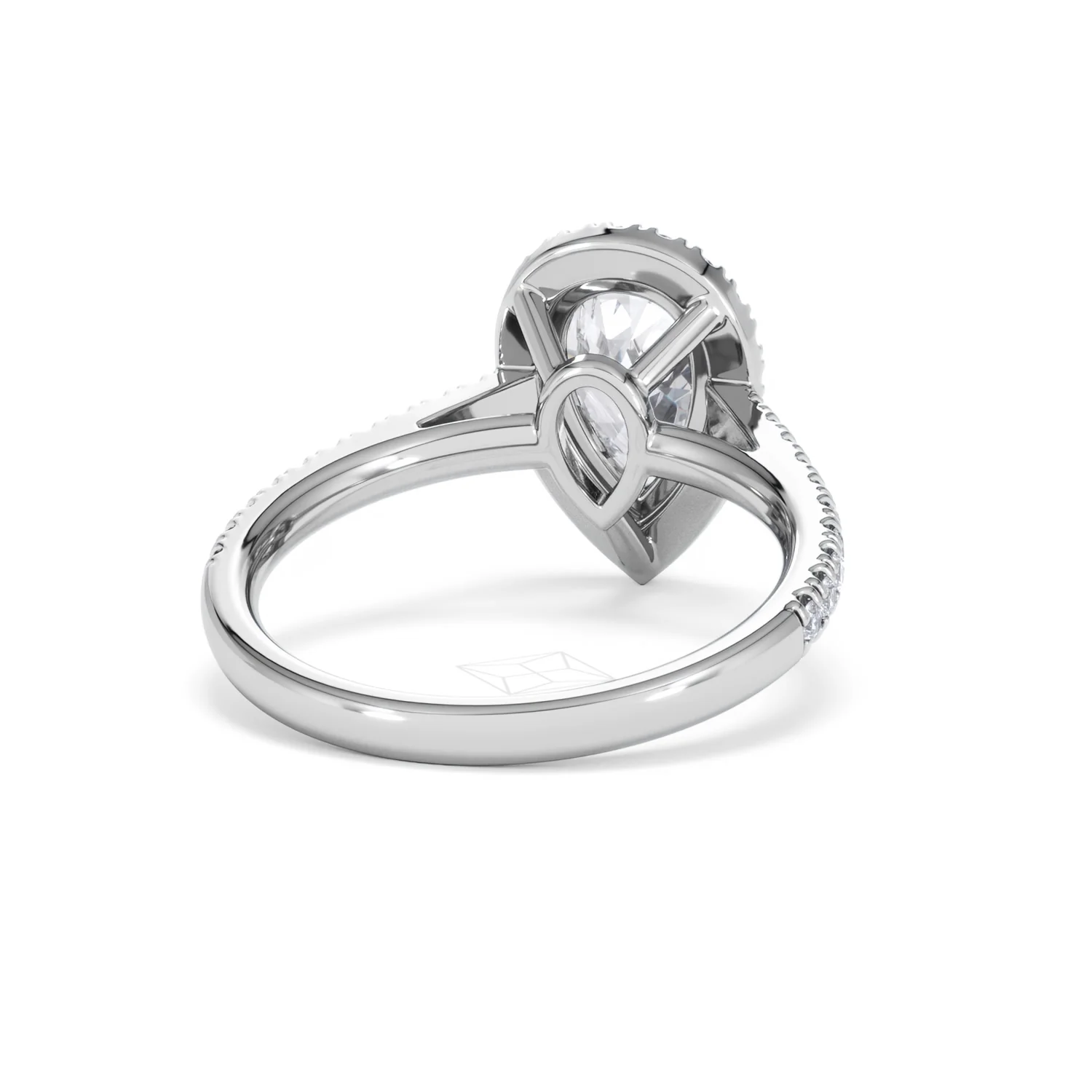 Diana Lab Diamond Pear Halo Engagement Ring 18KW Gold 2.10ct F/VS1 - Image 47