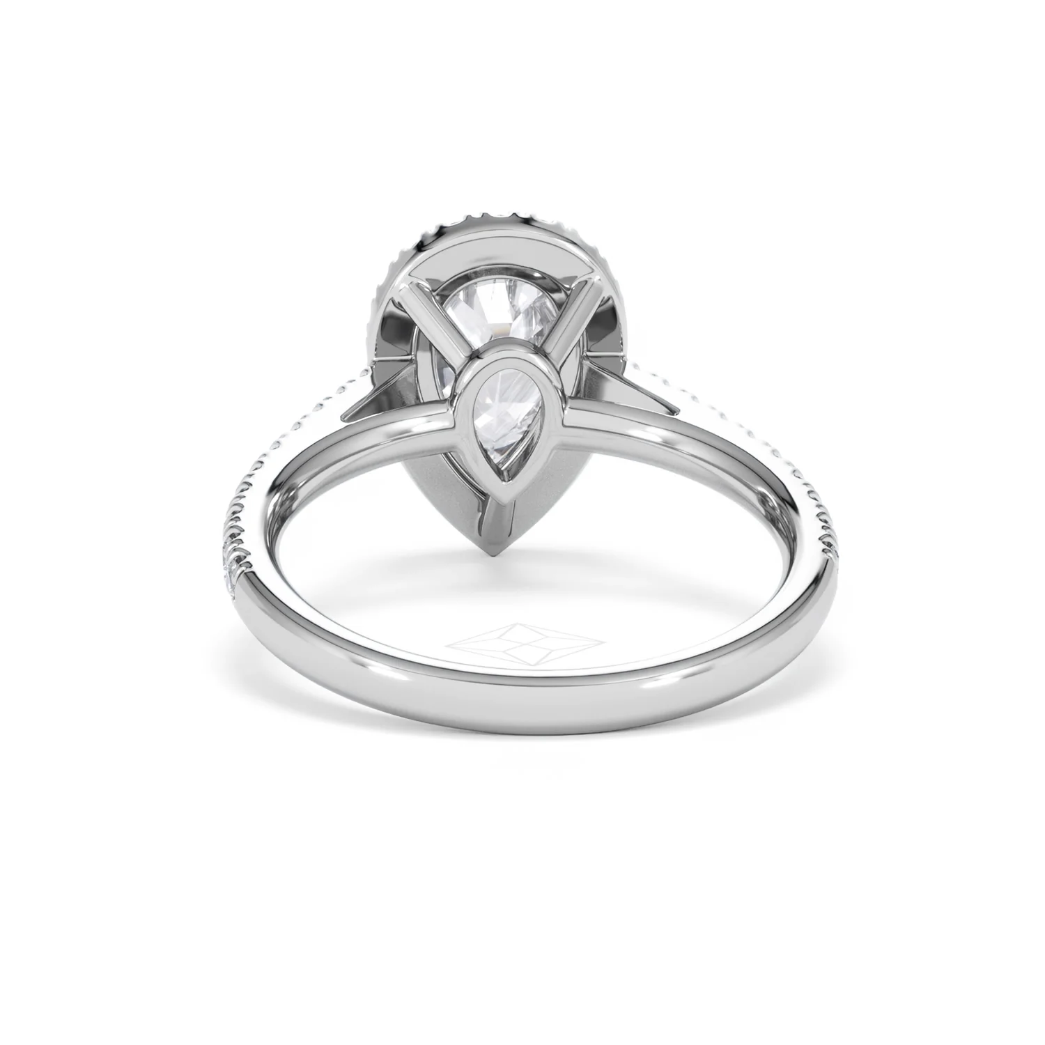 Diana Lab Diamond Pear Halo Engagement Ring 18KW Gold 2.10ct F/VS1 - Image 52
