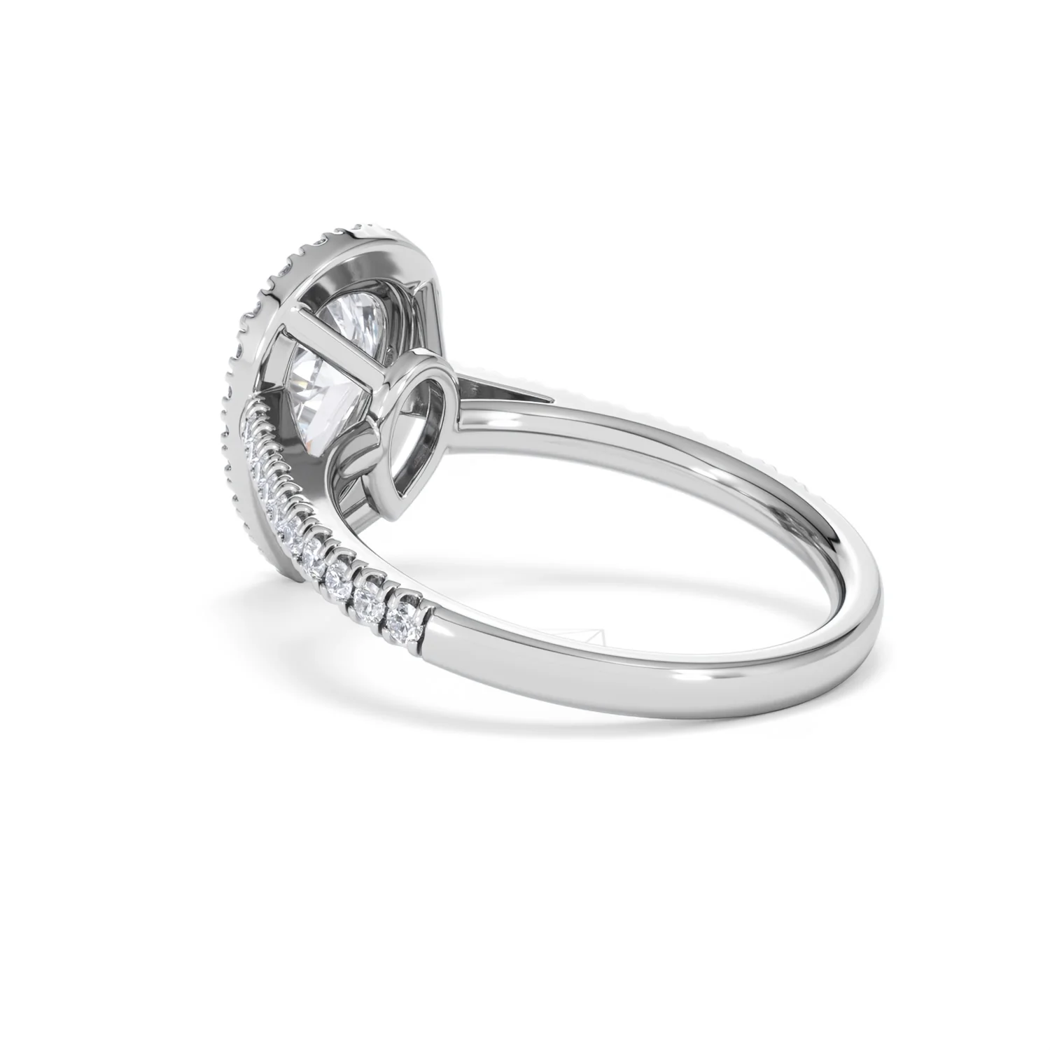 Diana Lab Diamond Pear Halo Engagement Ring 18KW Gold 2.10ct F/VS1 - Image 61