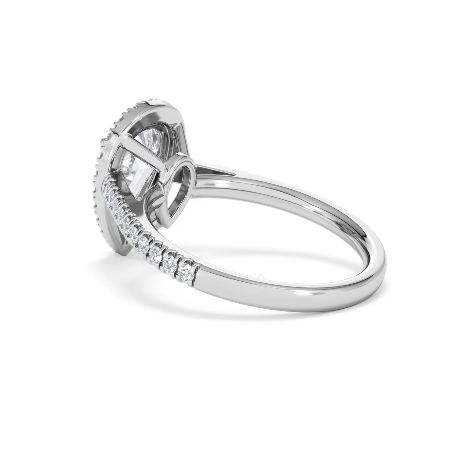 Diana Lab Diamond Pear Halo Engagement Ring 18KW Gold 2.10ct F/VS1 - Image 62