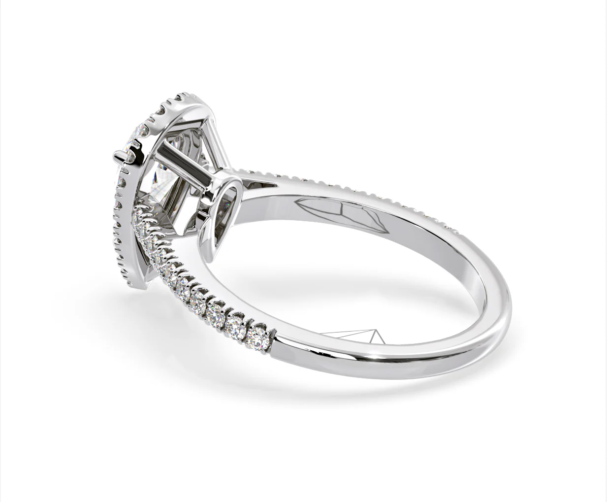 Diana Lab Diamond Pear Halo Engagement Ring 18KW Gold 2.60ct F/VS1 - Image 114