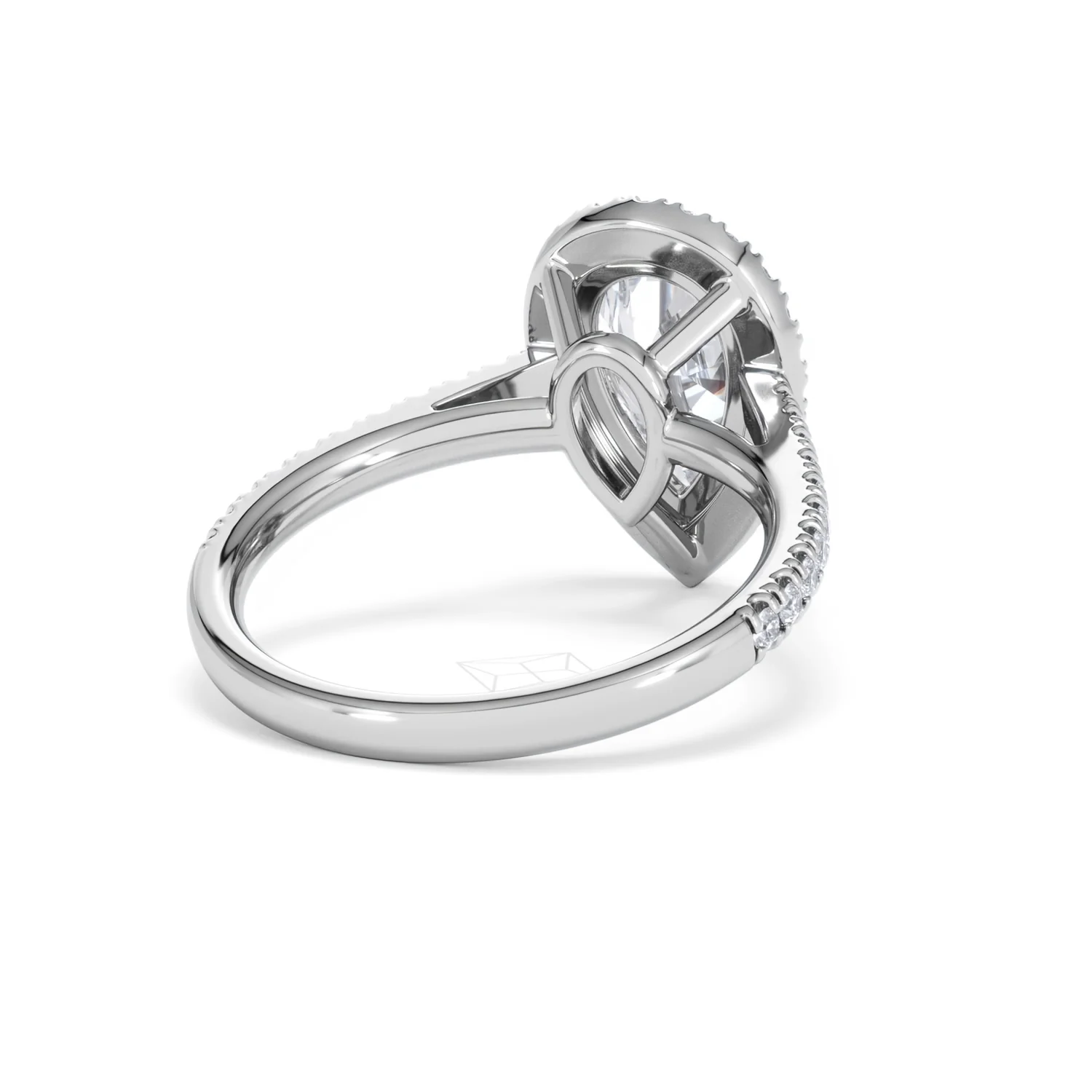 Diana Lab Diamond Pear Halo Engagement Ring 18KW Gold 2.60ct F/VS1 - Image 45