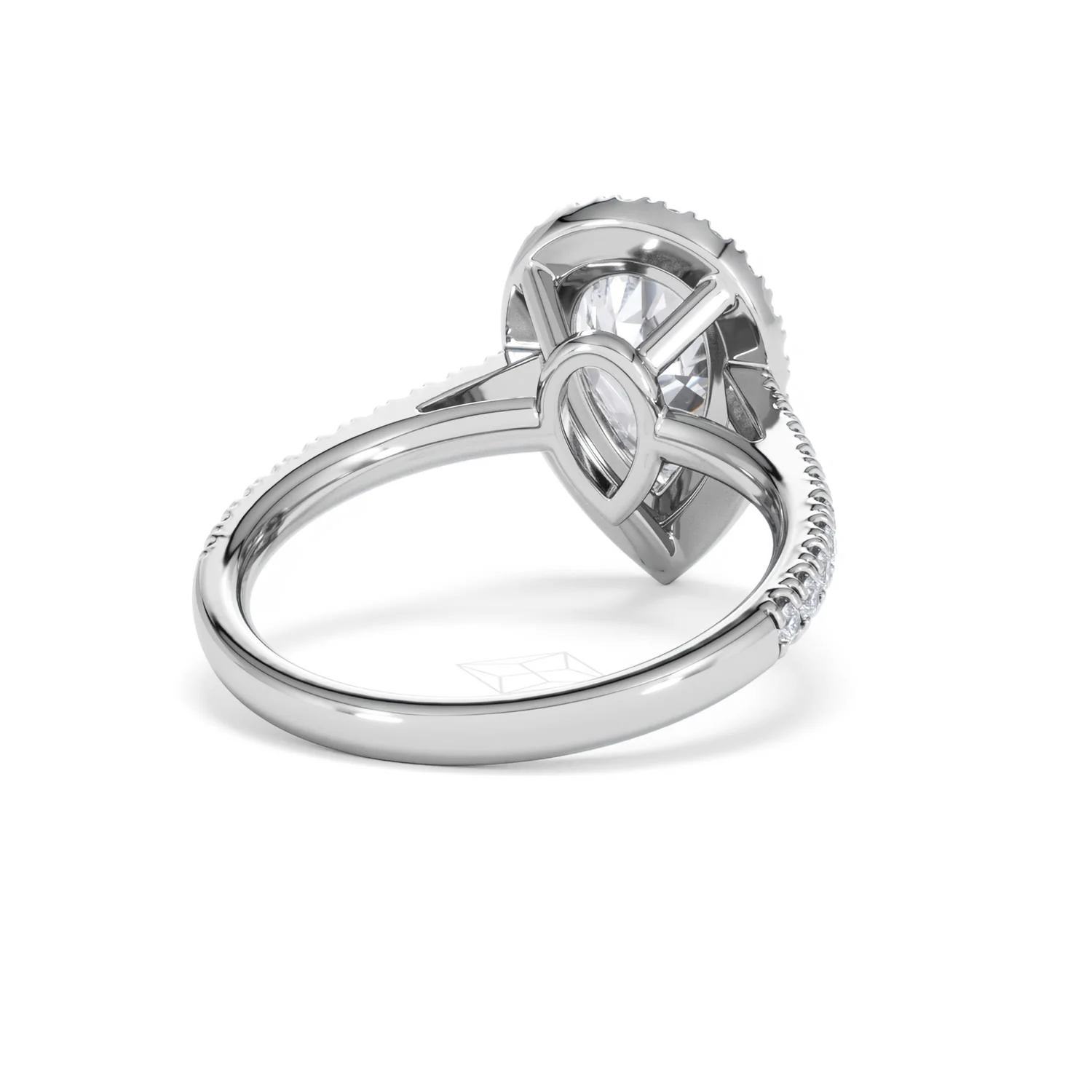 Diana Lab Diamond Pear Halo Engagement Ring 18KW Gold 2.60ct F/VS1 - Image 46