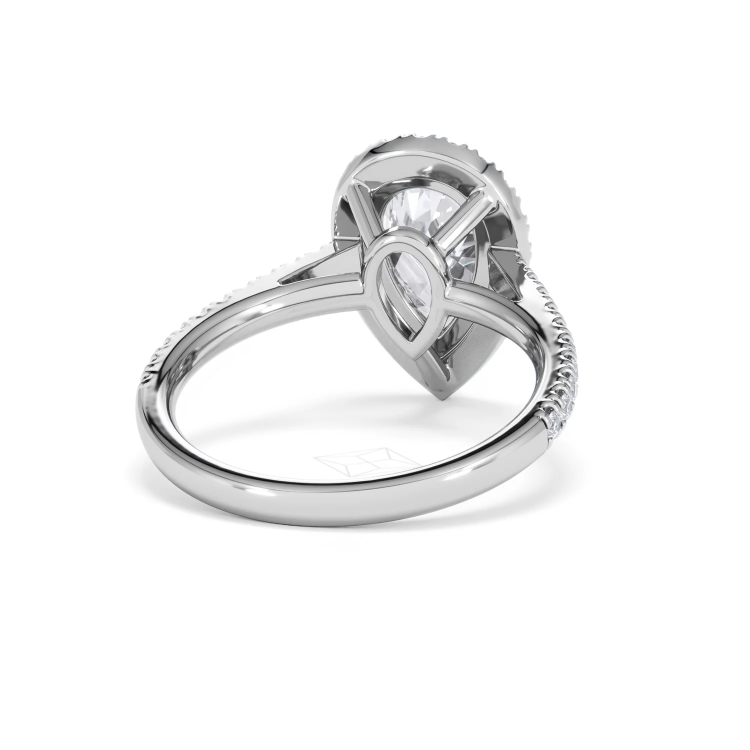 Diana Lab Diamond Pear Halo Engagement Ring 18KW Gold 2.60ct F/VS1 - Image 47