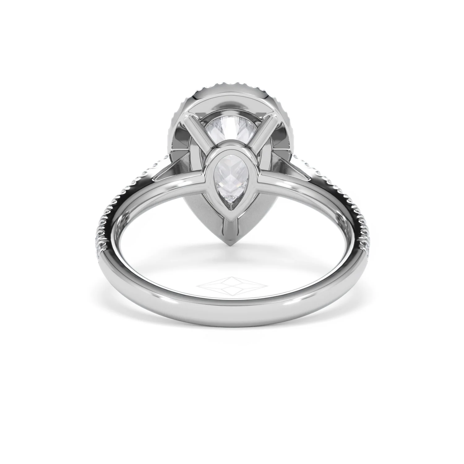 Diana Lab Diamond Pear Halo Engagement Ring 18KW Gold 2.60ct F/VS1 - Image 51