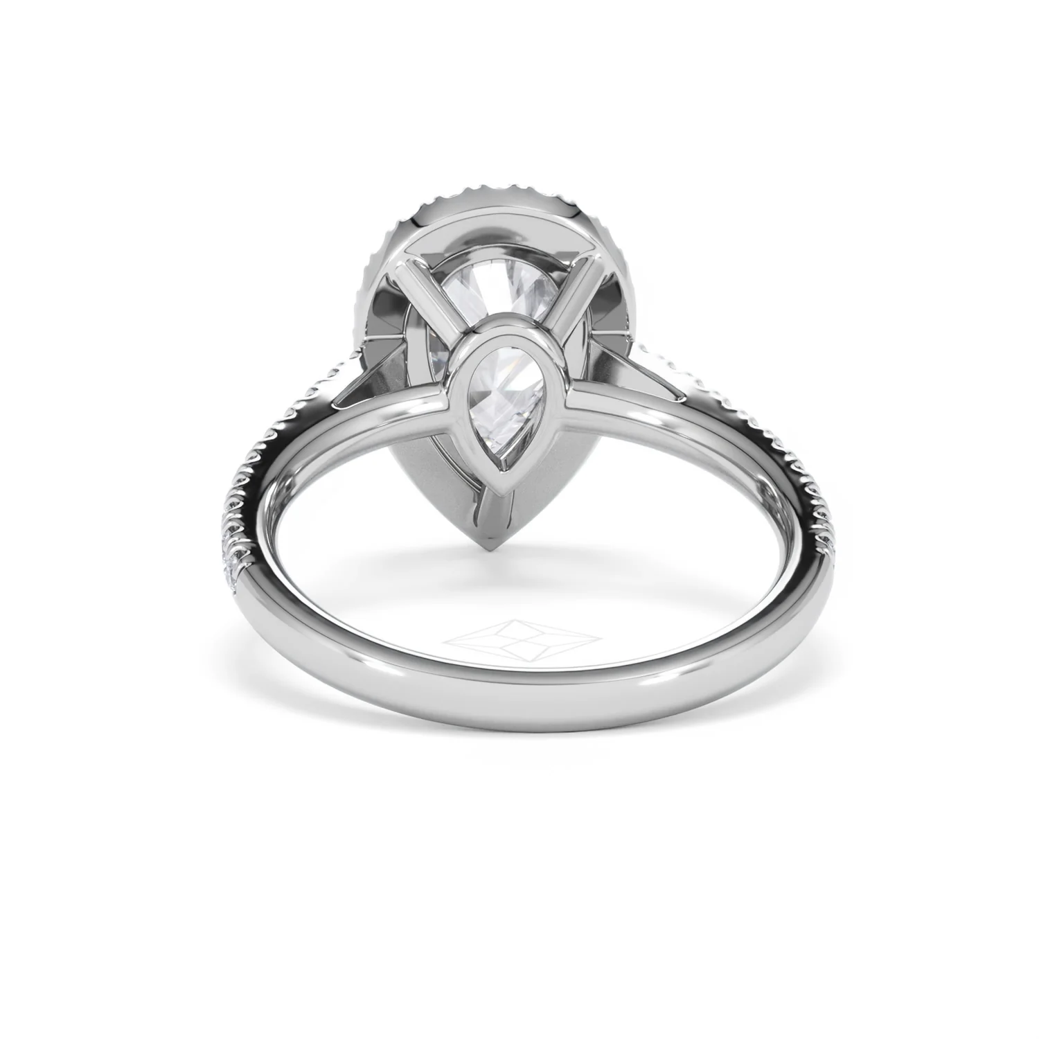Diana Lab Diamond Pear Halo Engagement Ring 18KW Gold 2.60ct F/VS1 - Image 52