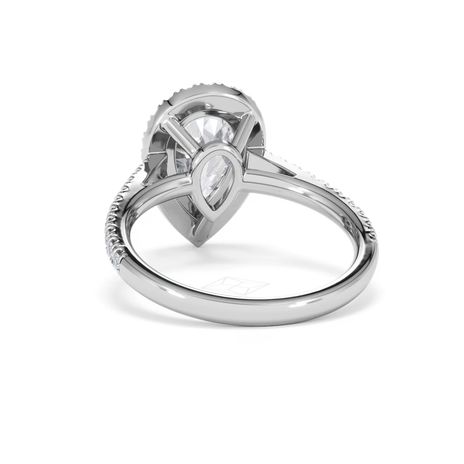 Diana Lab Diamond Pear Halo Engagement Ring 18KW Gold 2.60ct F/VS1 - Image 54