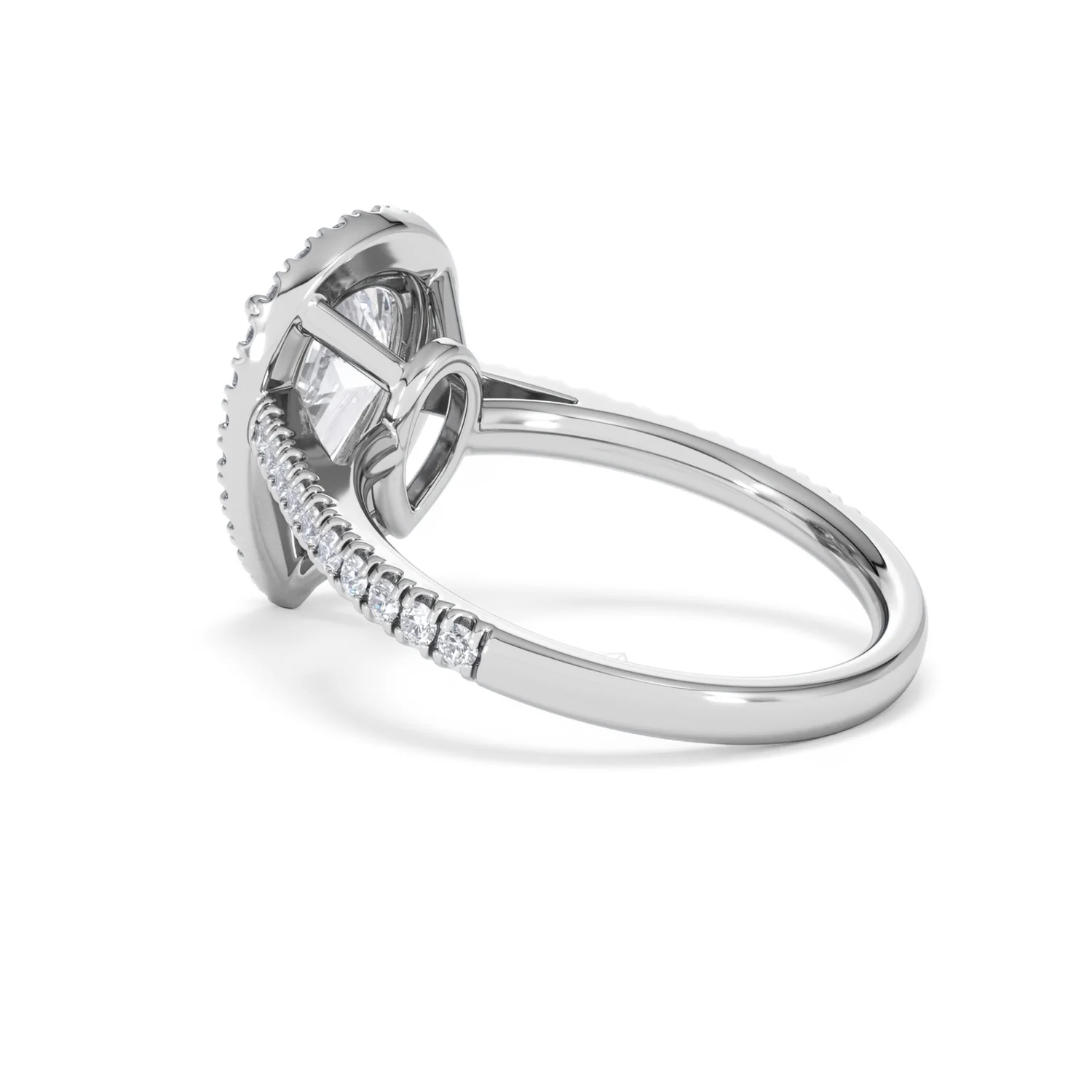 Diana Lab Diamond Pear Halo Engagement Ring 18KW Gold 2.60ct F/VS1 - Image 62