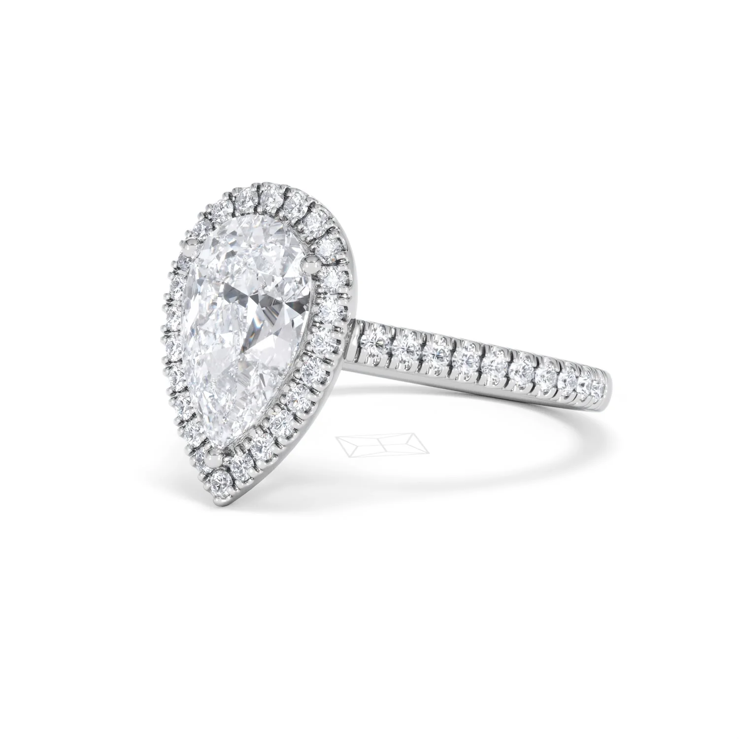 Diana Lab Diamond Pear Halo Engagement Ring 18KW Gold 2.60ct F/VS1 - Image 83