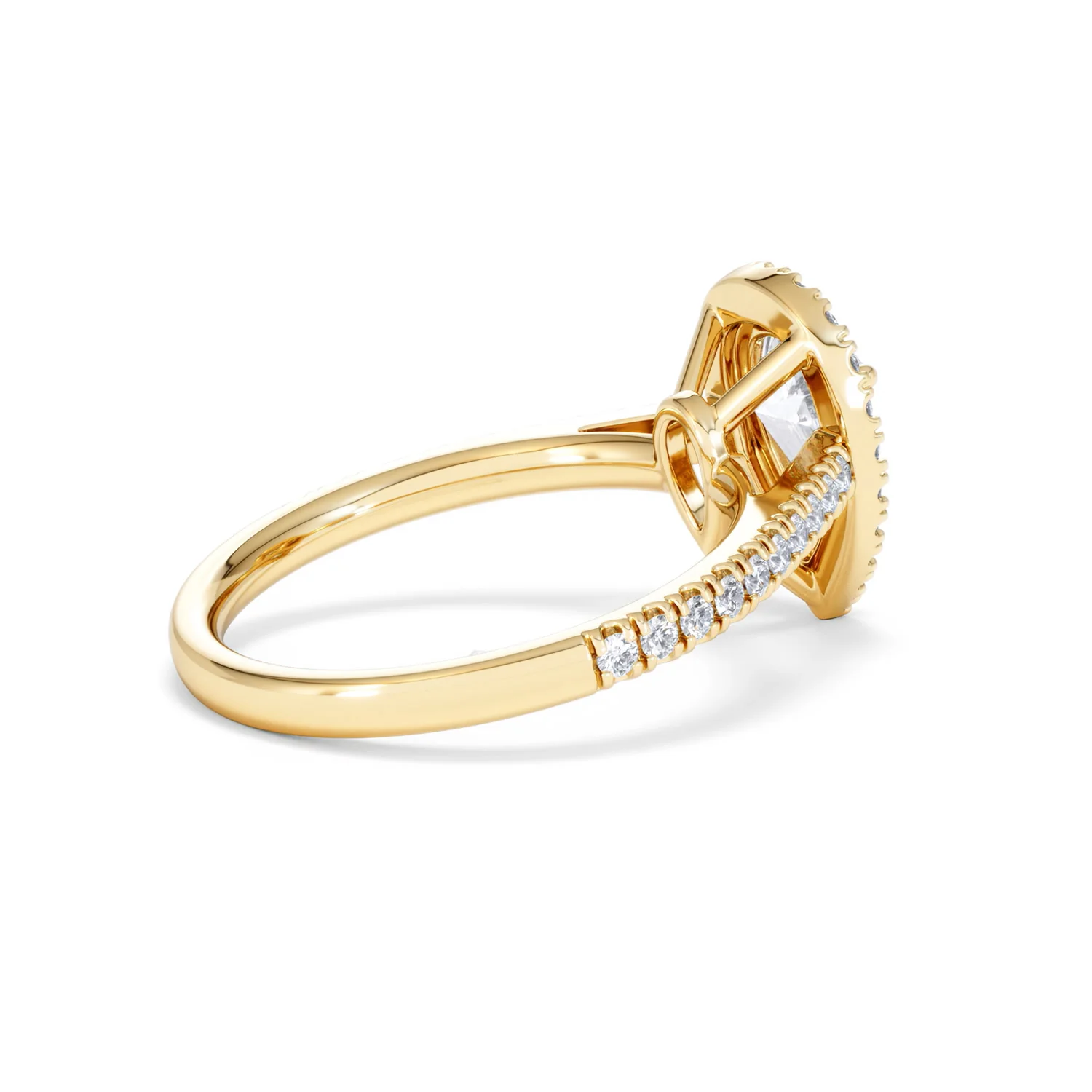 Diana Lab Diamond Pear Halo Engagement Ring in 18K Gold 1.60ct F/VS1 - Image 38
