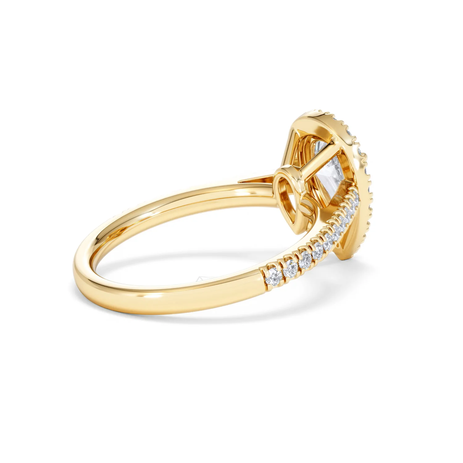 Diana Lab Diamond Pear Halo Engagement Ring in 18K Gold 1.60ct F/VS1 - Image 39