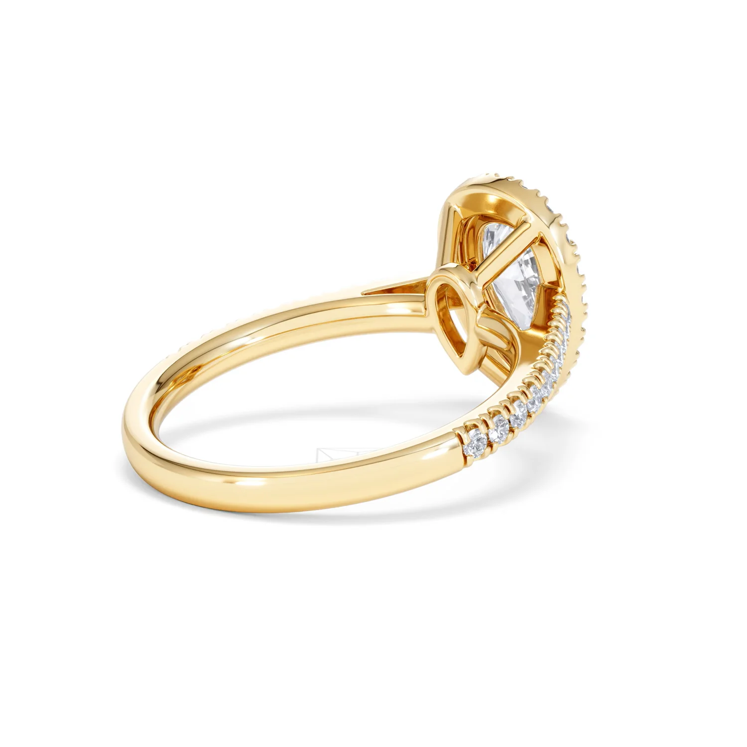 Diana Lab Diamond Pear Halo Engagement Ring in 18K Gold 1.60ct F/VS1 - Image 41