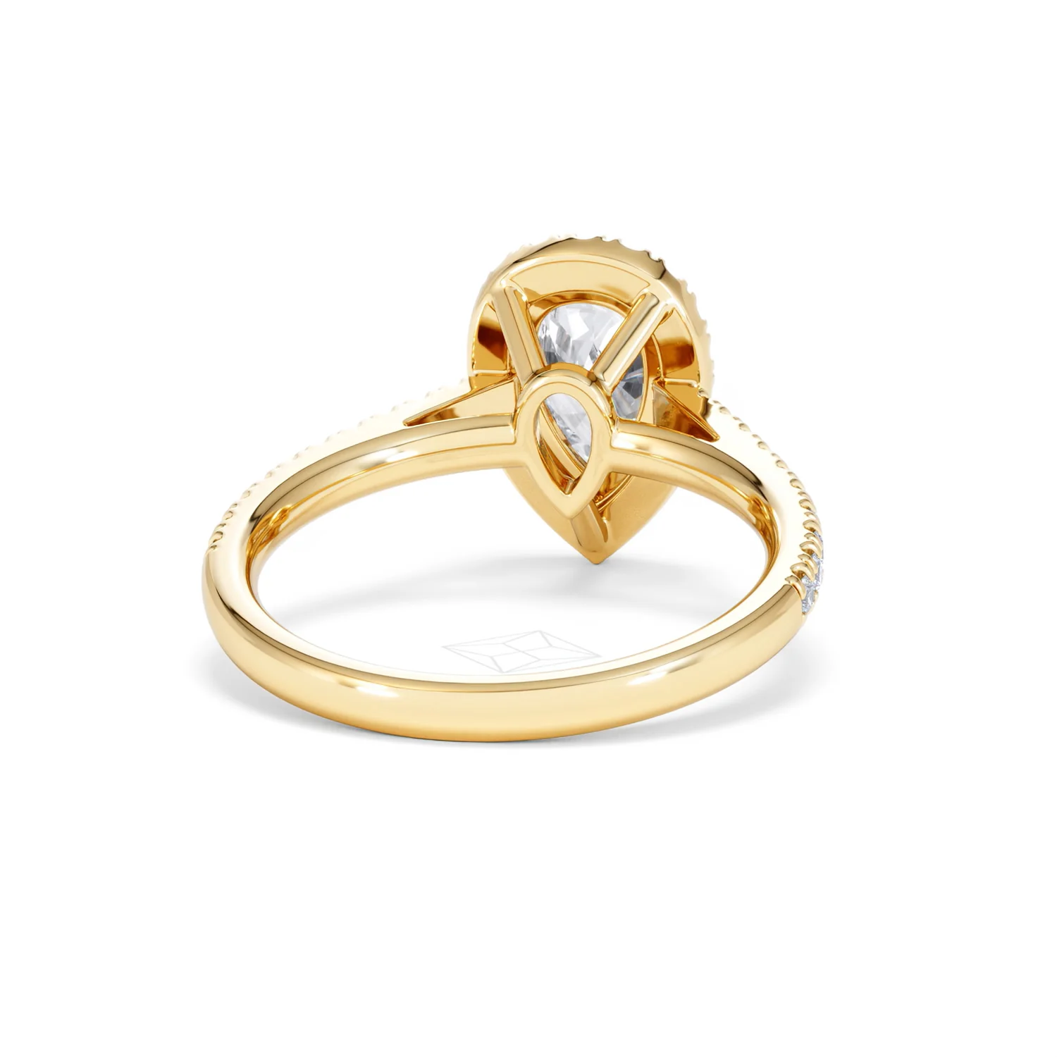 Diana Lab Diamond Pear Halo Engagement Ring in 18K Gold 1.60ct F/VS1 - Image 48