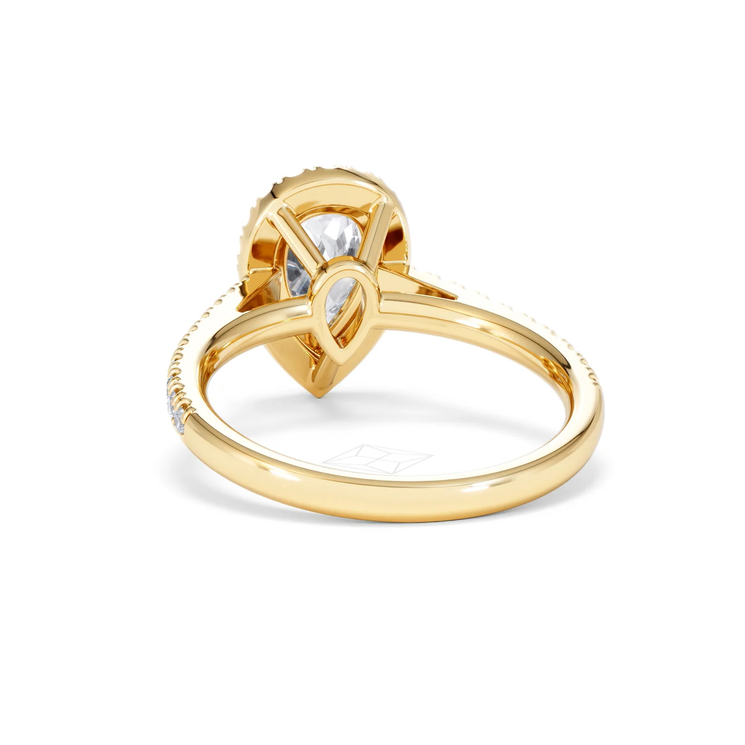 Diana Lab Diamond Pear Halo Engagement Ring in 18K Gold 1.60ct F/VS1 - Image 54