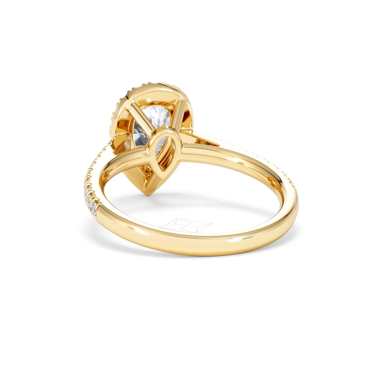 Diana Lab Diamond Pear Halo Engagement Ring in 18K Gold 1.60ct F/VS1 - Image 55