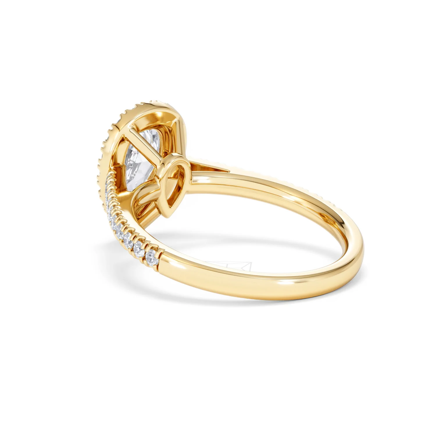 Diana Lab Diamond Pear Halo Engagement Ring in 18K Gold 1.60ct F/VS1 - Image 60