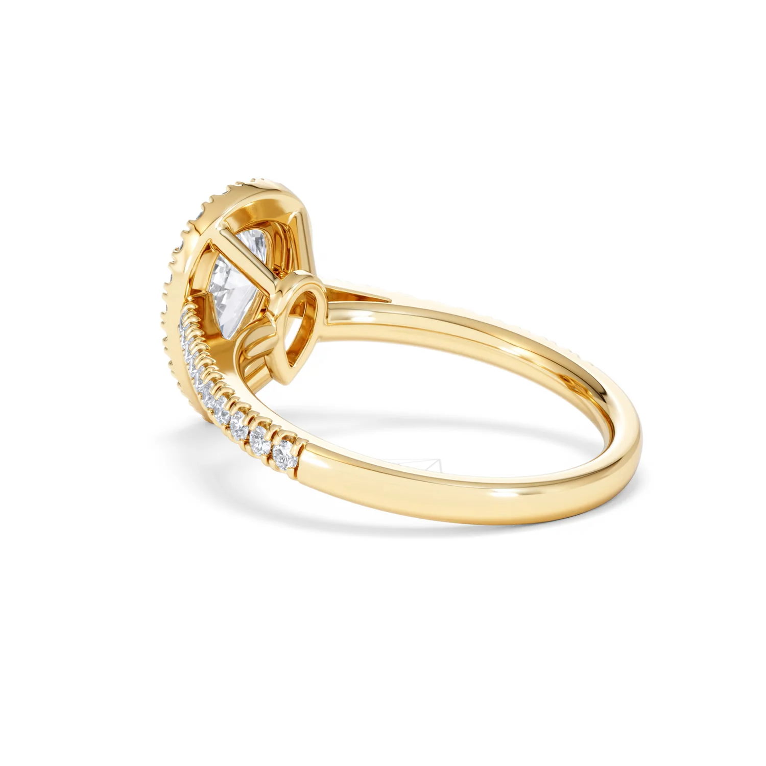Diana Lab Diamond Pear Halo Engagement Ring in 18K Gold 1.60ct F/VS1 - Image 61