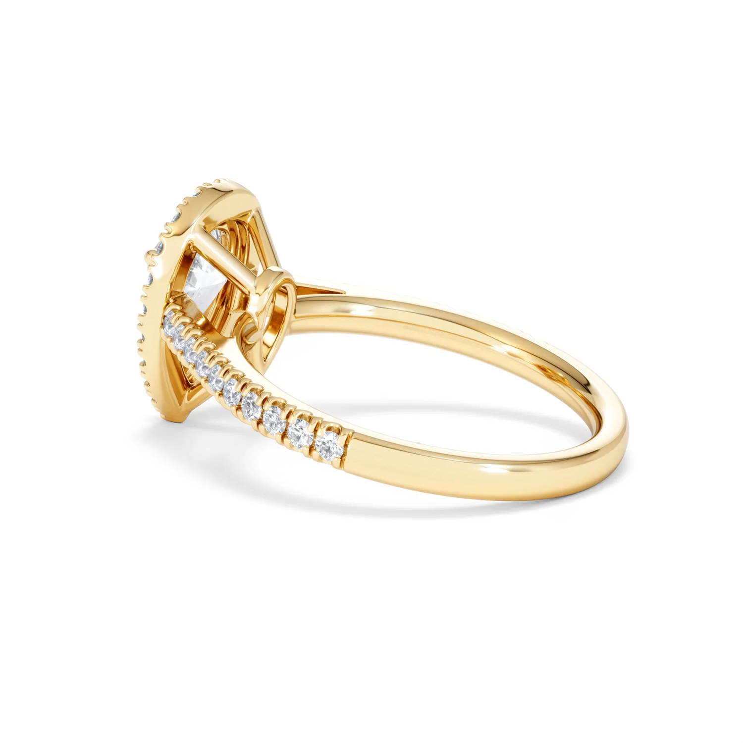 Diana Lab Diamond Pear Halo Engagement Ring in 18K Gold 1.60ct F/VS1 - Image 64