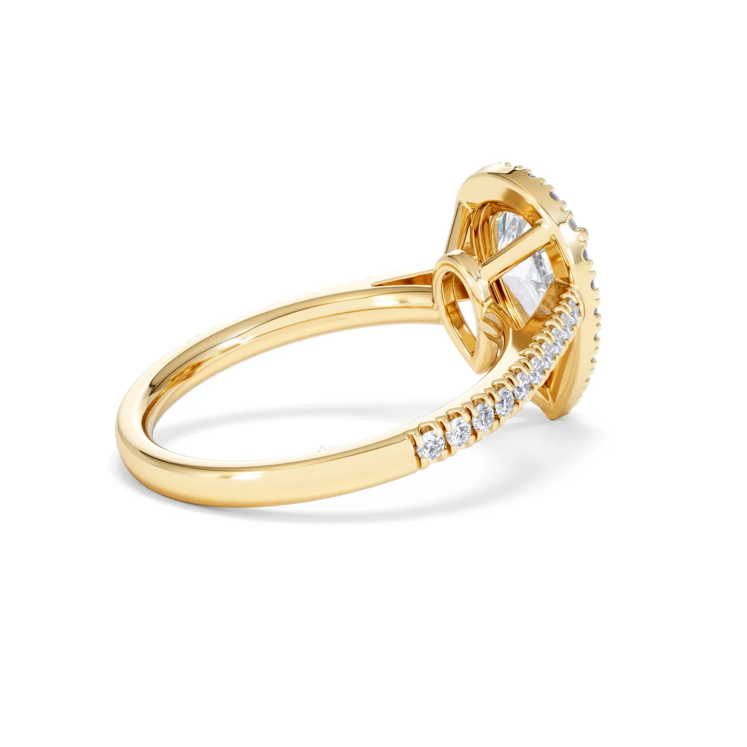 Diana Lab Diamond Pear Halo Engagement Ring in 18K Gold 2.10ct F/VS1 - Image 39