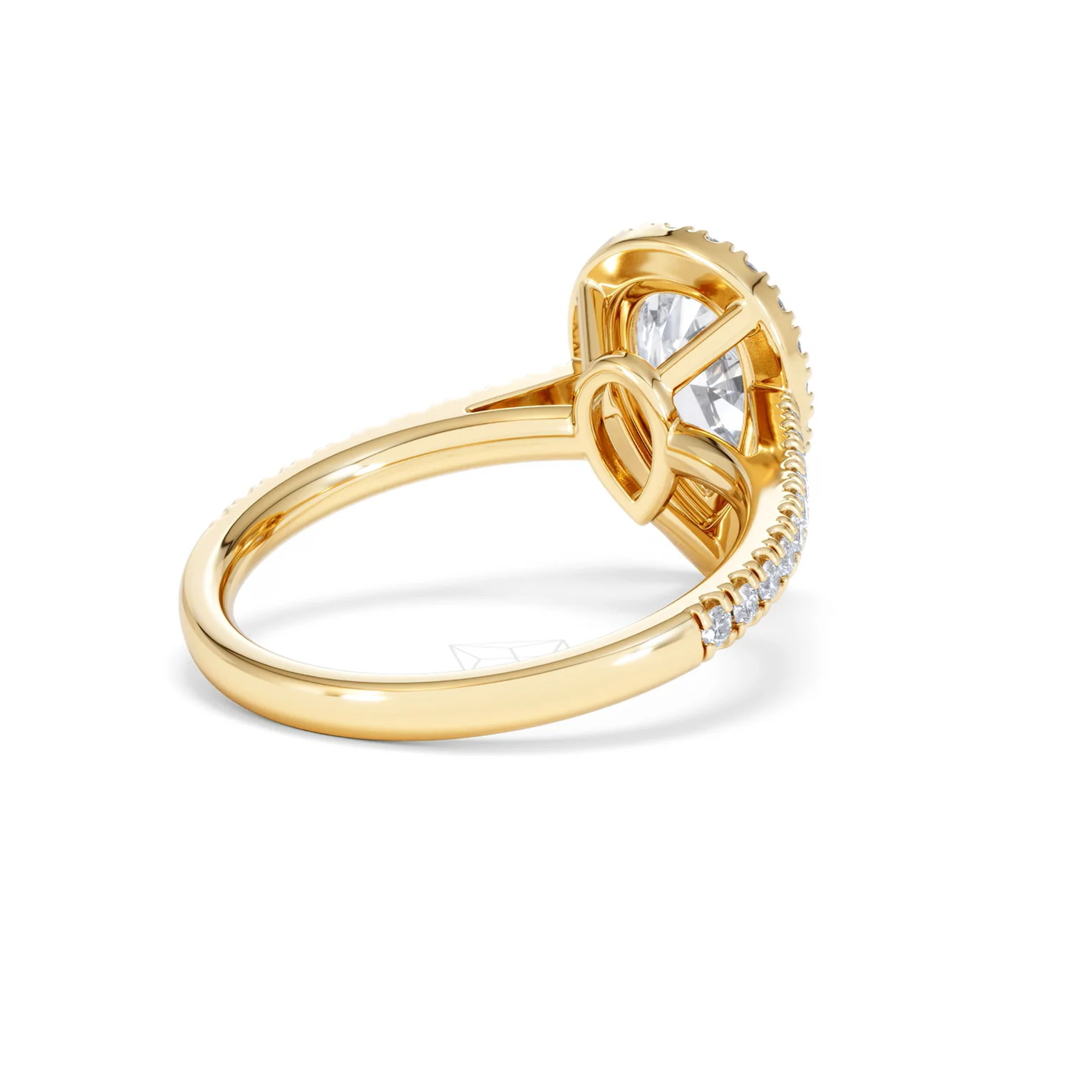 Diana Lab Diamond Pear Halo Engagement Ring in 18K Gold 2.10ct F/VS1 - Image 43