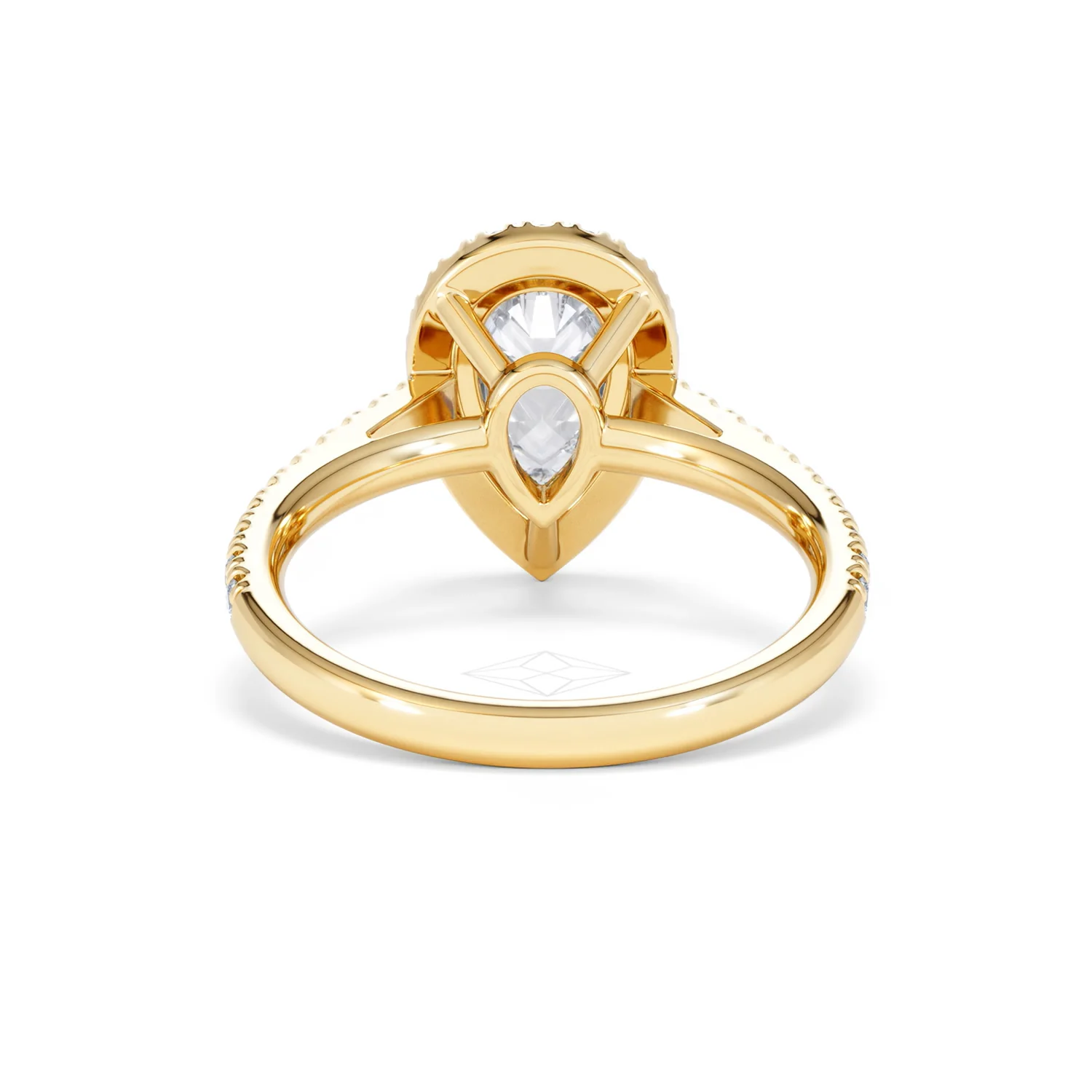 Diana Lab Diamond Pear Halo Engagement Ring in 18K Gold 2.10ct F/VS1 - Image 51
